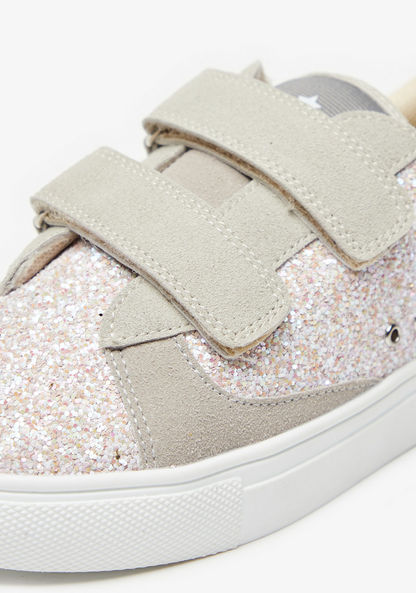 Little Missy Glittery Sneakers with Hook and Loop Closure-Girl%27s Sneakers-image-3