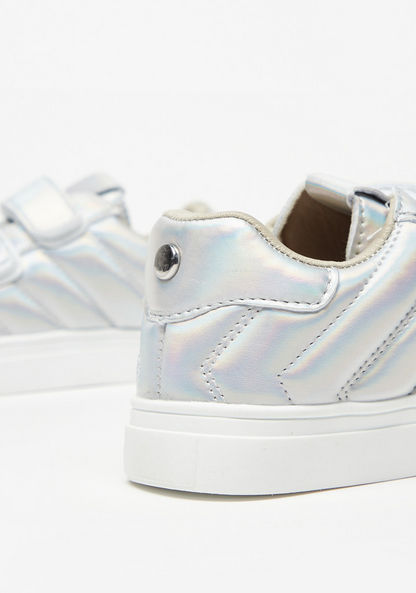 Little Missy Solid Sneakers with Hook and Loop Closure-Girl%27s Sneakers-image-2