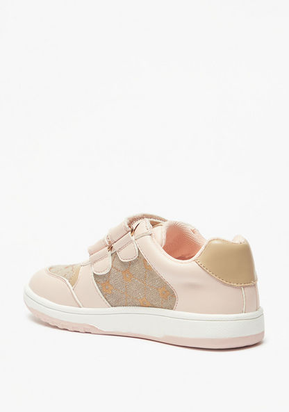Little Missy Embellished Sneakers with Hook and Loop Closure-Girl%27s Sneakers-image-1
