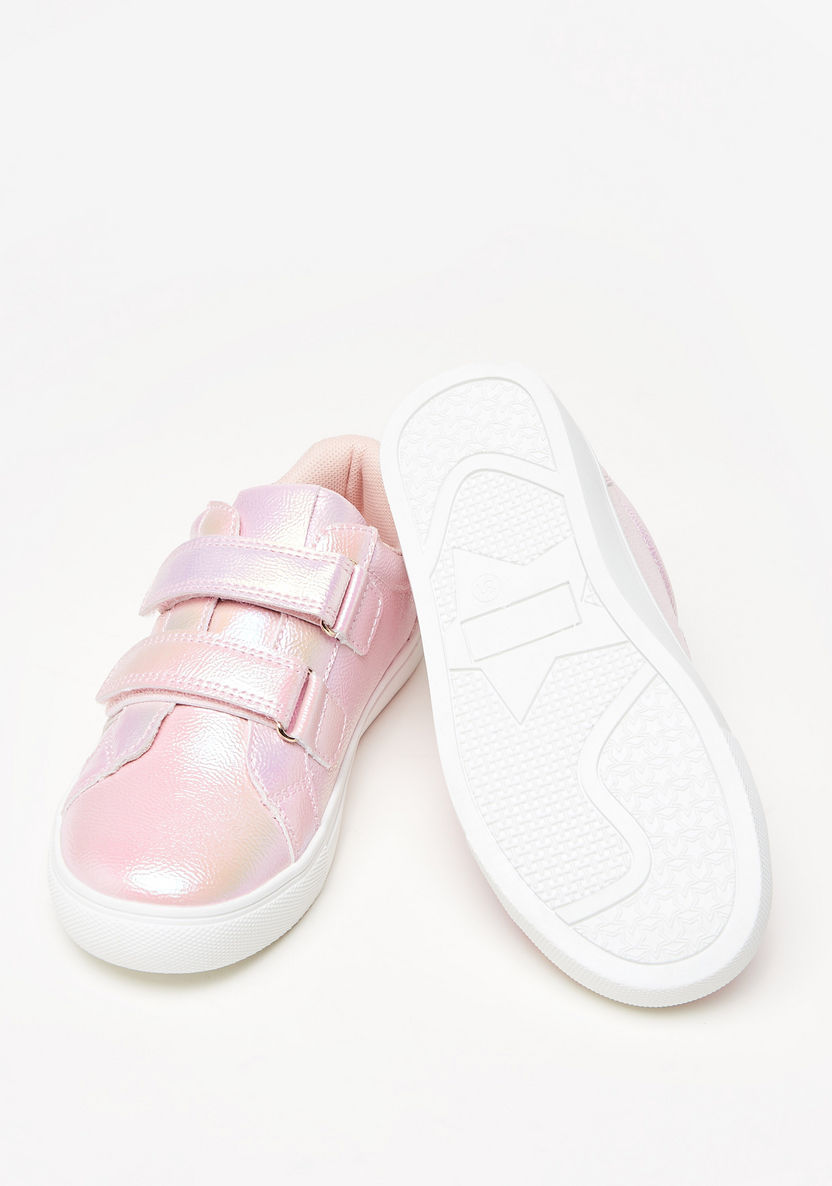 Little Missy Solid Sneakers with Hook and Loop Closure-Girl%27s Sneakers-image-1