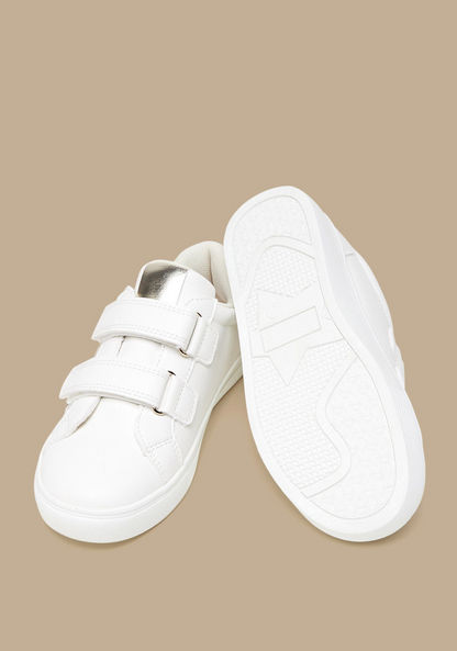 Little Missy Solid Sneakers with Hook and Loop Closure-Girl%27s Sneakers-image-1