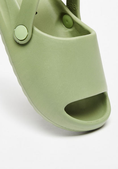 Aqua Solid Slip-On Slides-Boy%27s Flip Flops & Beach Slippers-image-3