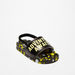 Aqua Printed Slip-On Slide Slippers with Elastic Strap-Boy%27s Flip Flops & Beach Slippers-thumbnail-1