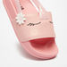 Aqua Unicorn Applique Slip-On Slide Slippers with Elastic Strap-Girl%27s Flip Flops & Beach Slippers-thumbnail-3