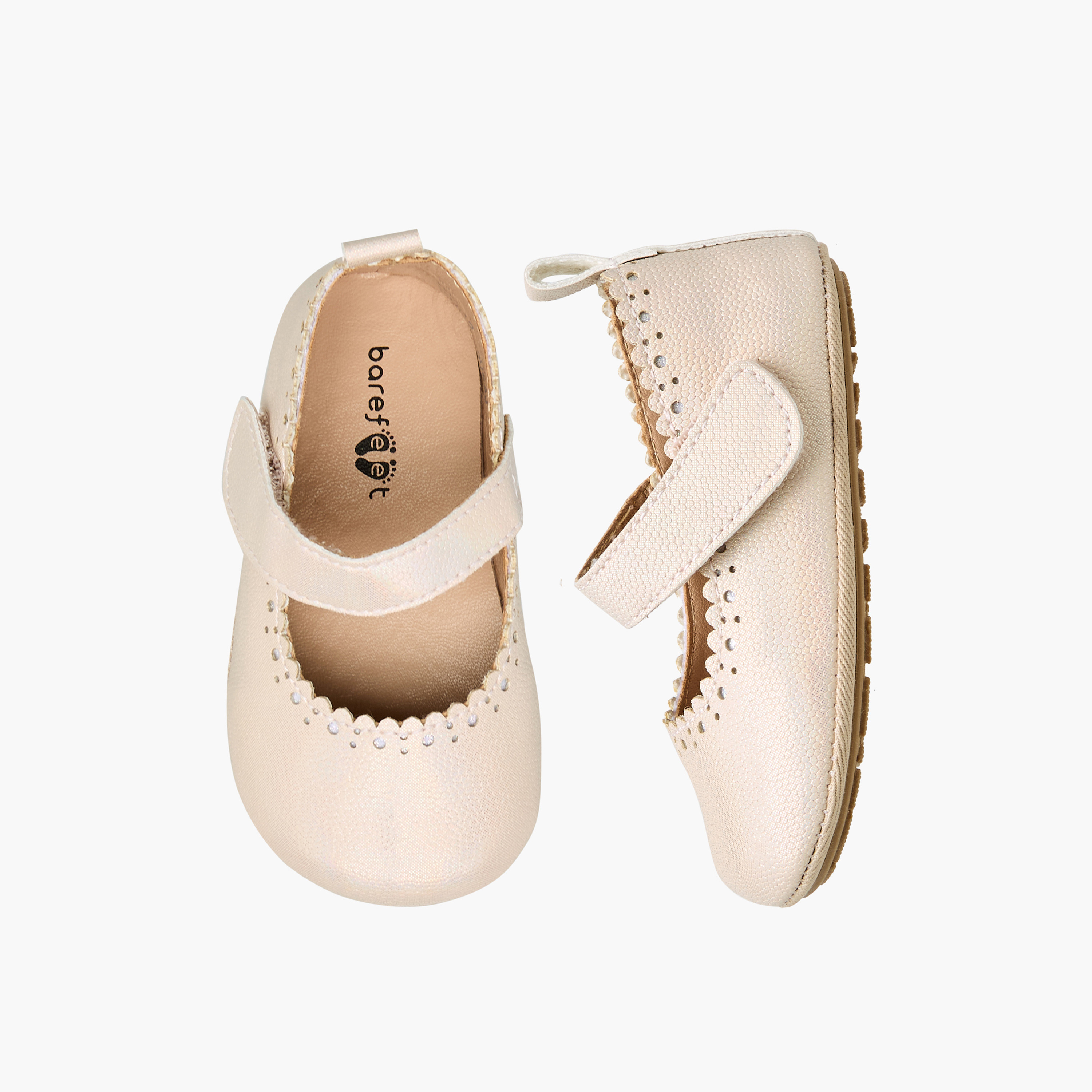 Barefeet Booties with Hook & Loop Closure-baby-girls-shoes-booties-image-1