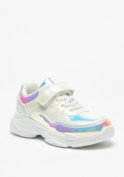 Little Missy Colourblock Sneakers with Hook and Loop Closure-Girl%27s Sneakers-image-0