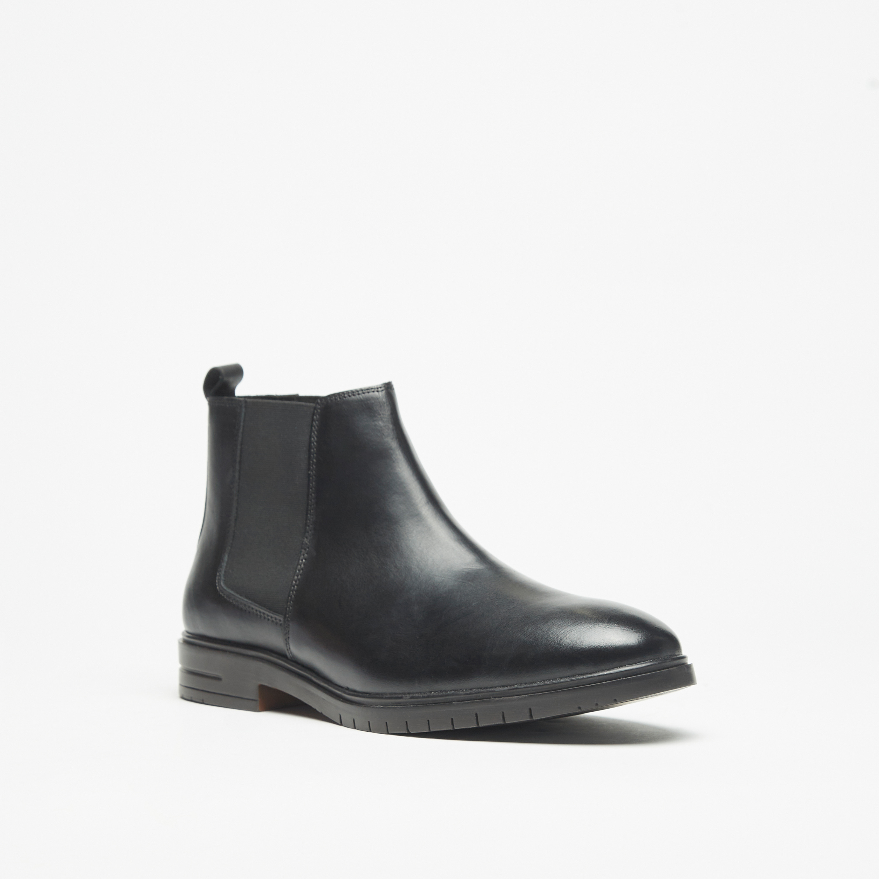 Solid Slip-On Chelsea Boots with Pull Tabs-men-shoes-boots-image-1