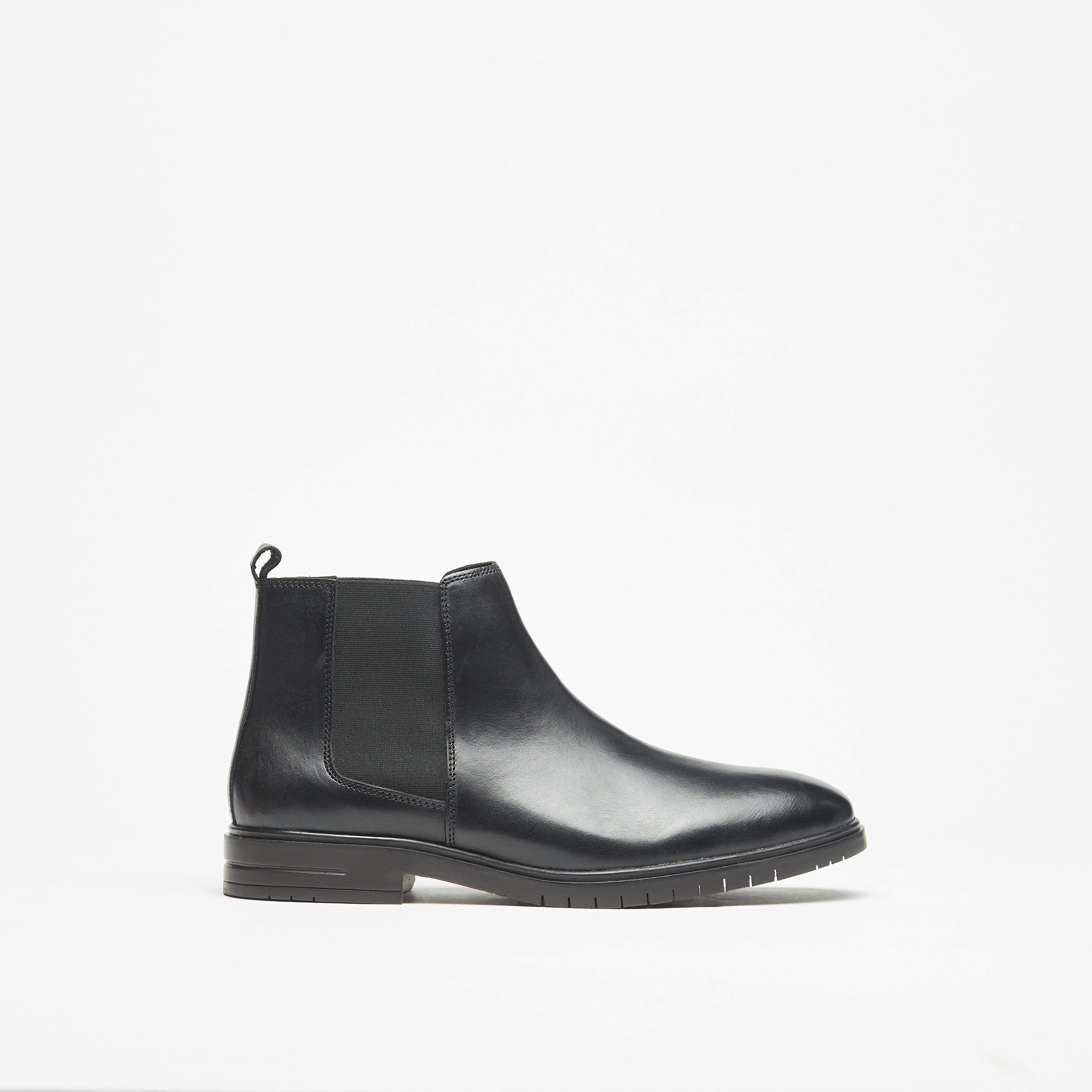 Solid Slip-On Chelsea Boots with Pull Tabs-men-shoes-boots-image-3