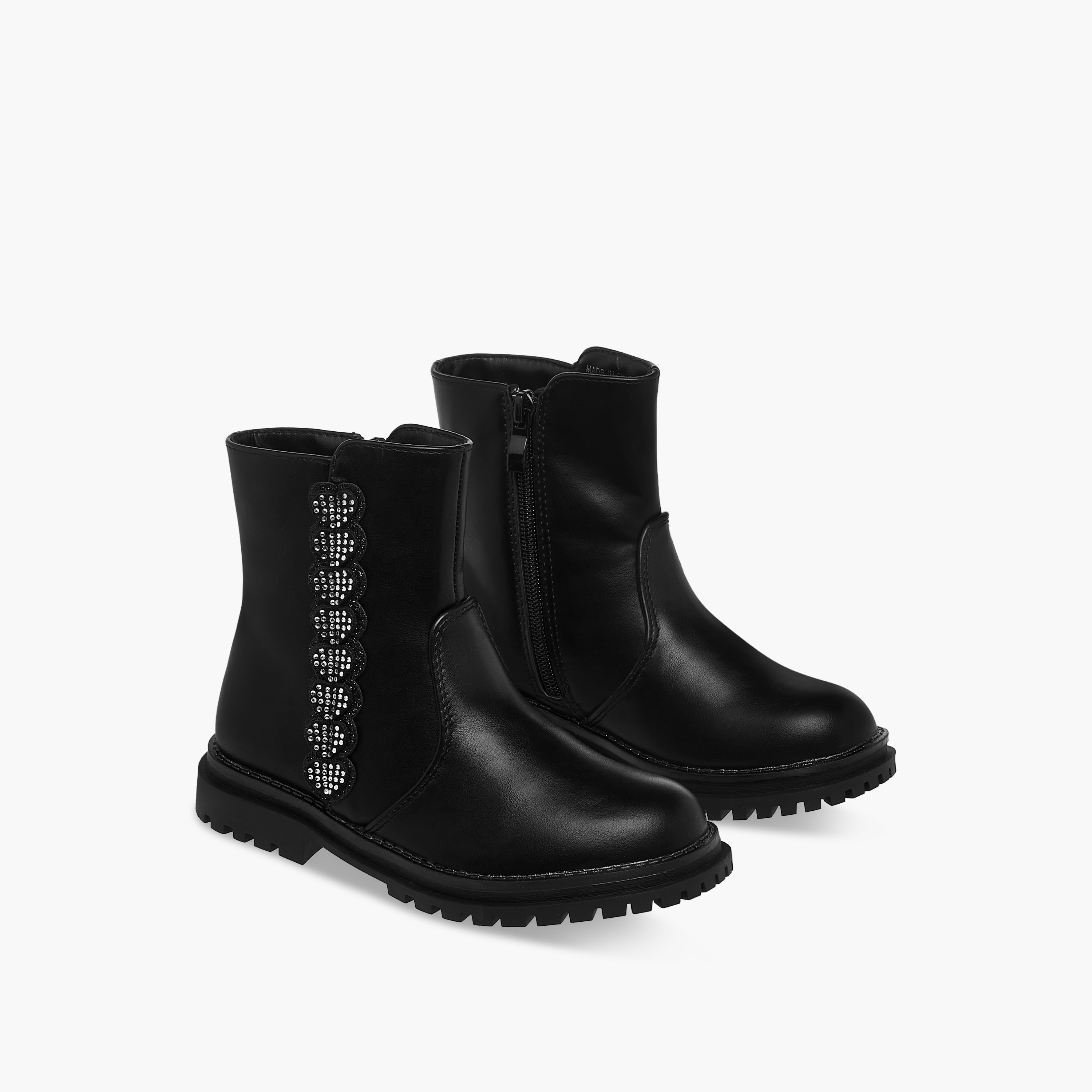 Celeste Girls Embellished High Cut Boots-girls-shoes-boots-image-1