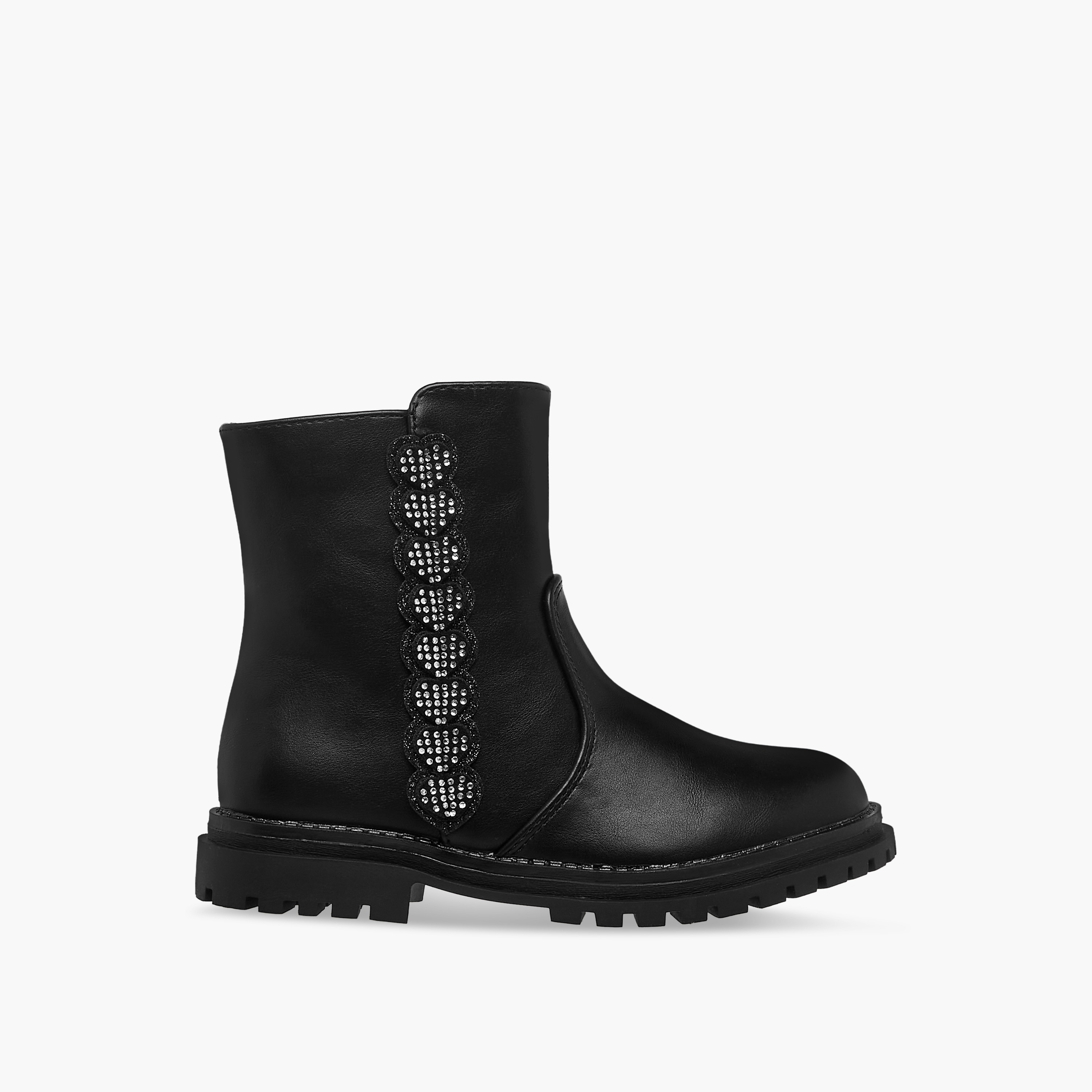 Celeste Girls Embellished High Cut Boots-girls-shoes-boots-image-3