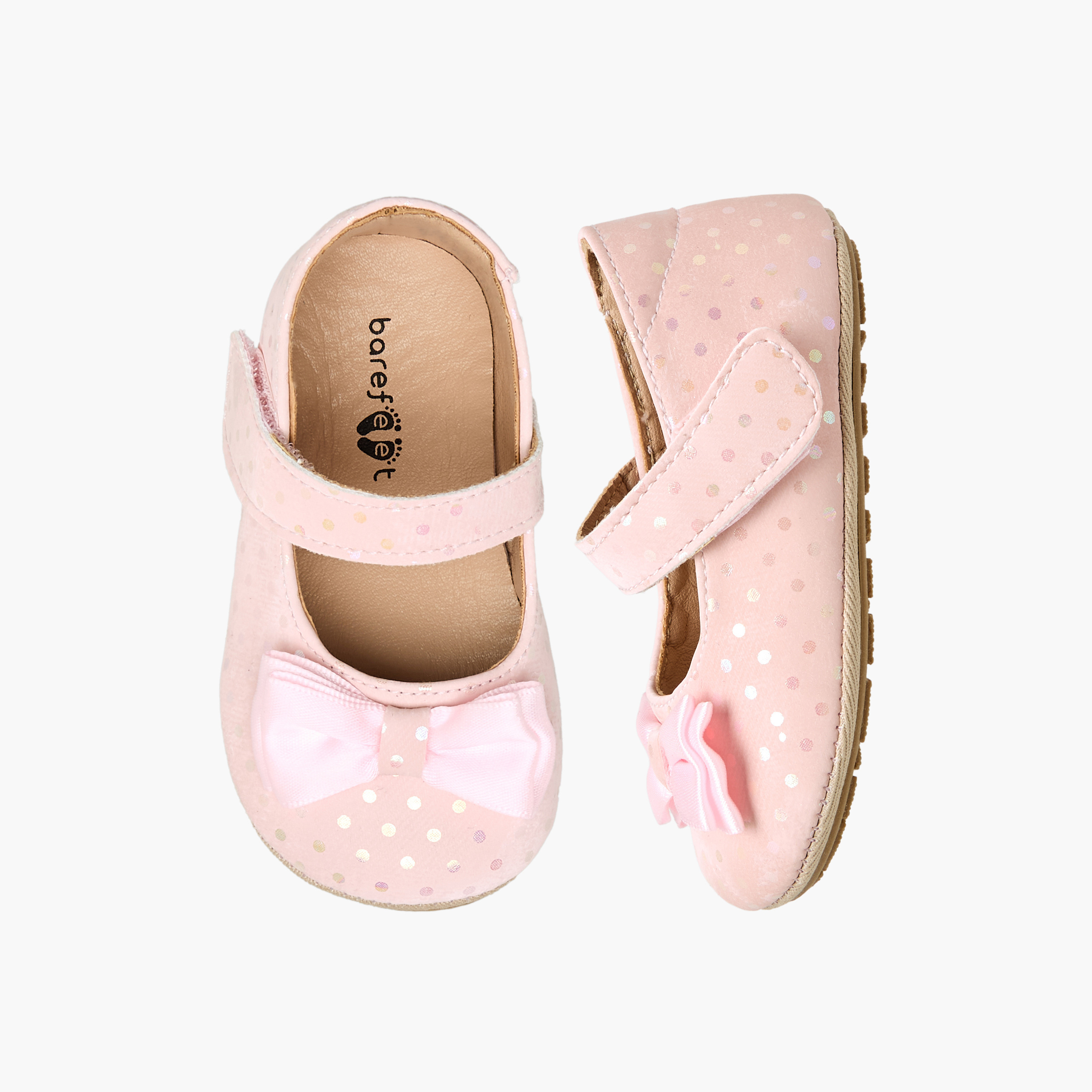 Barefeet Booties with Hook & Loop Closure-baby-girls-shoes-booties-image-1