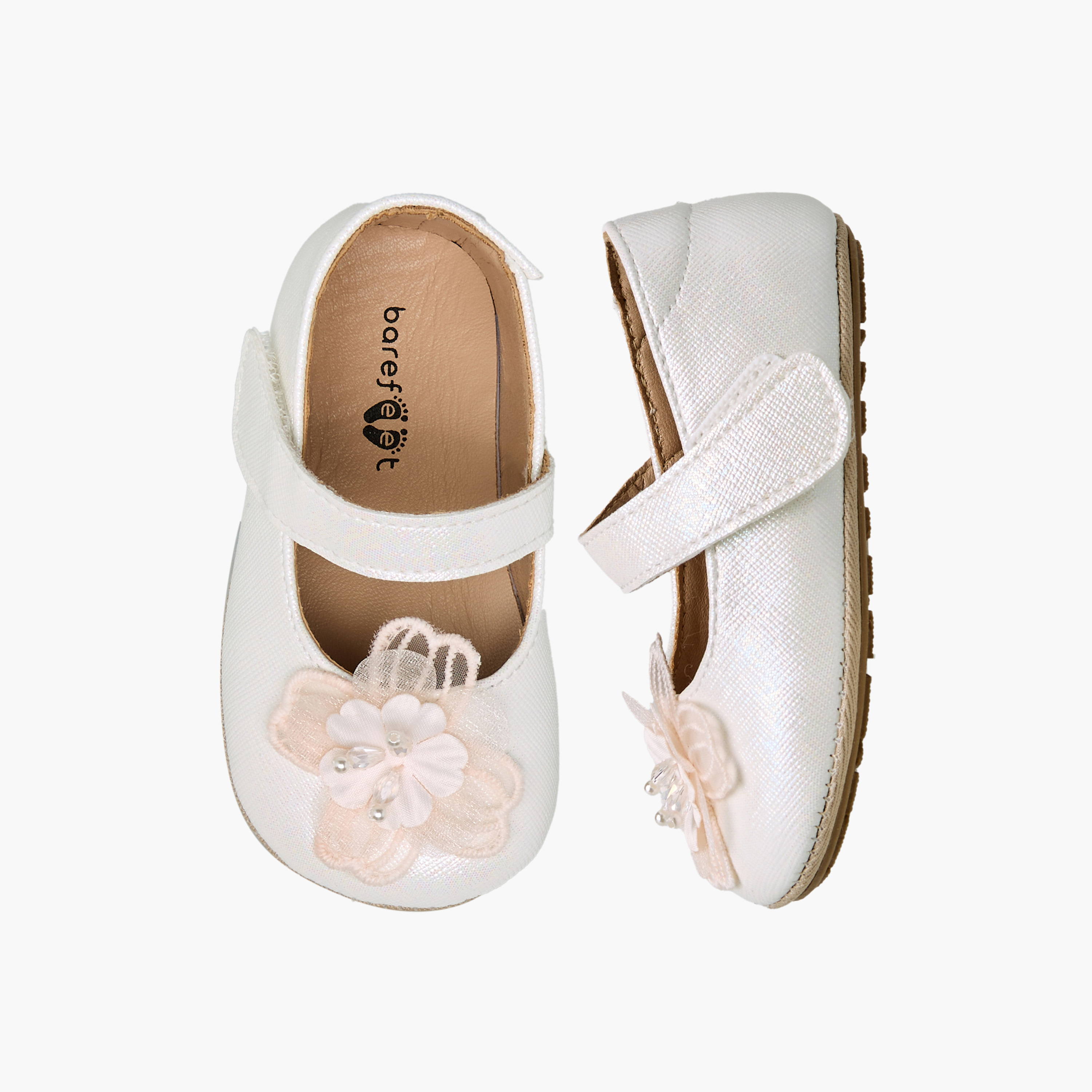 Barefeet Booties with Hook & Loop Closure-baby-girls-shoes-booties-image-1