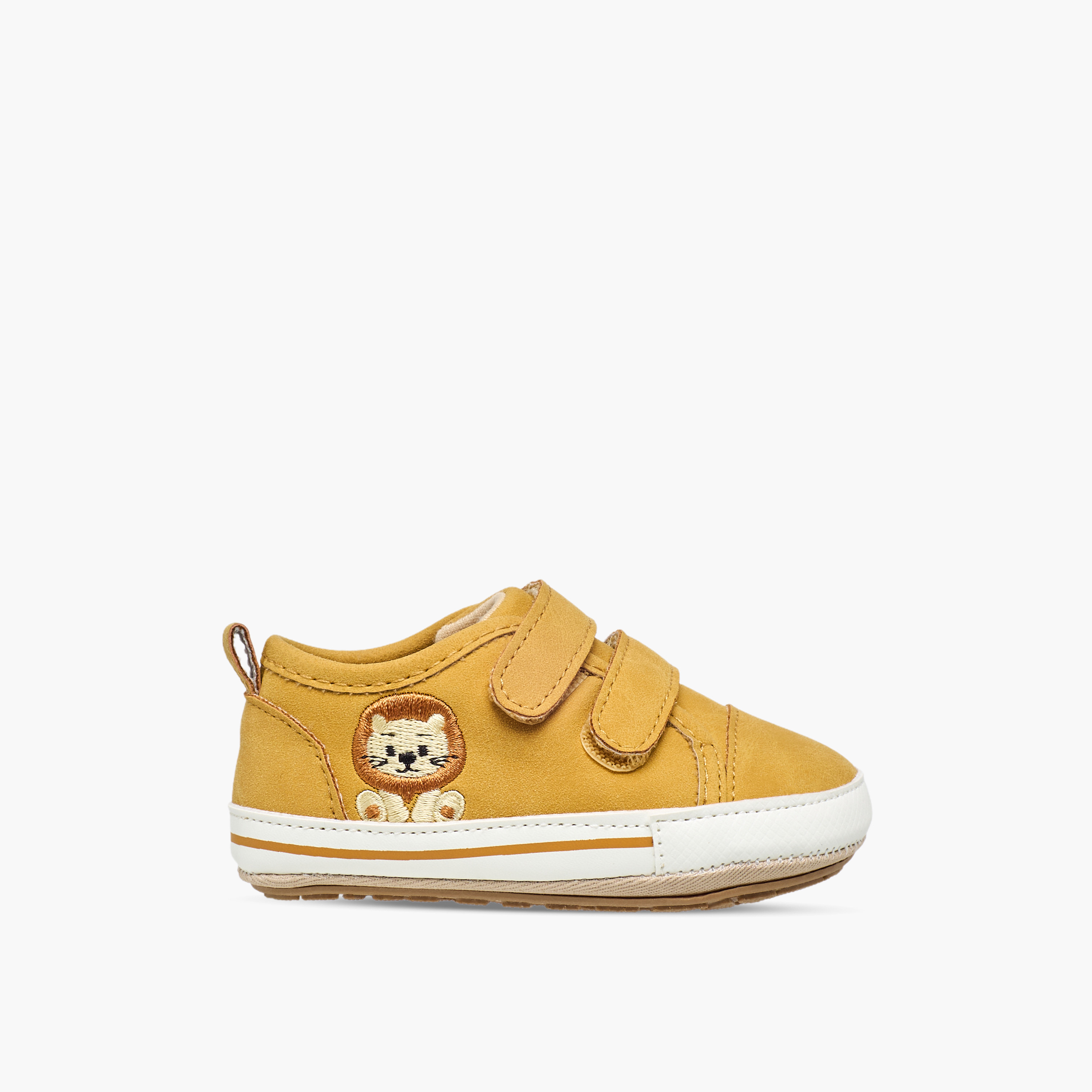 Barefeet Booties with Hook & Loop Closure, Embroidered-baby-boys-shoes-booties-image-3