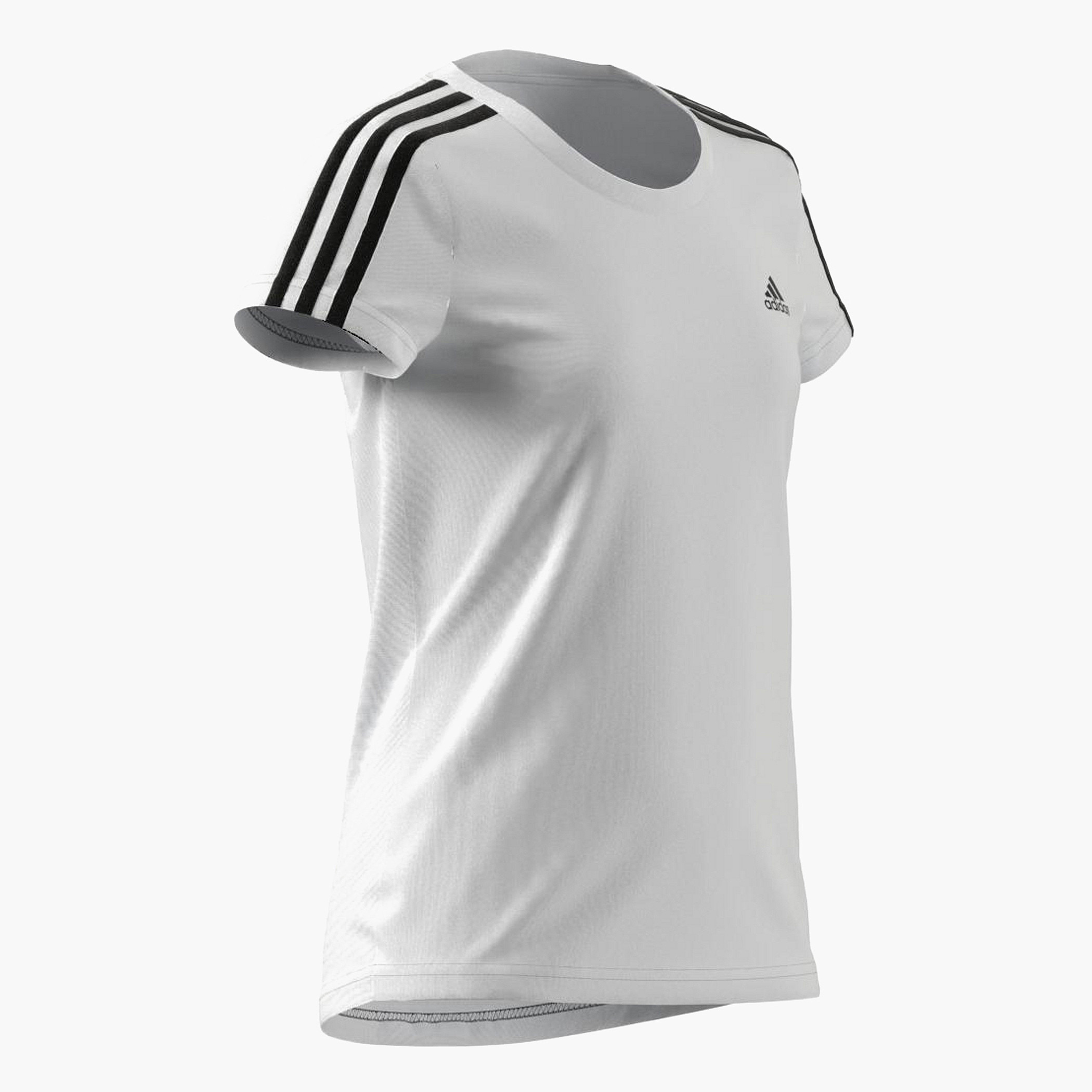 adidas Round Neck T-shirt with Short Sleeves-girls-clothing-tshirts-image-4