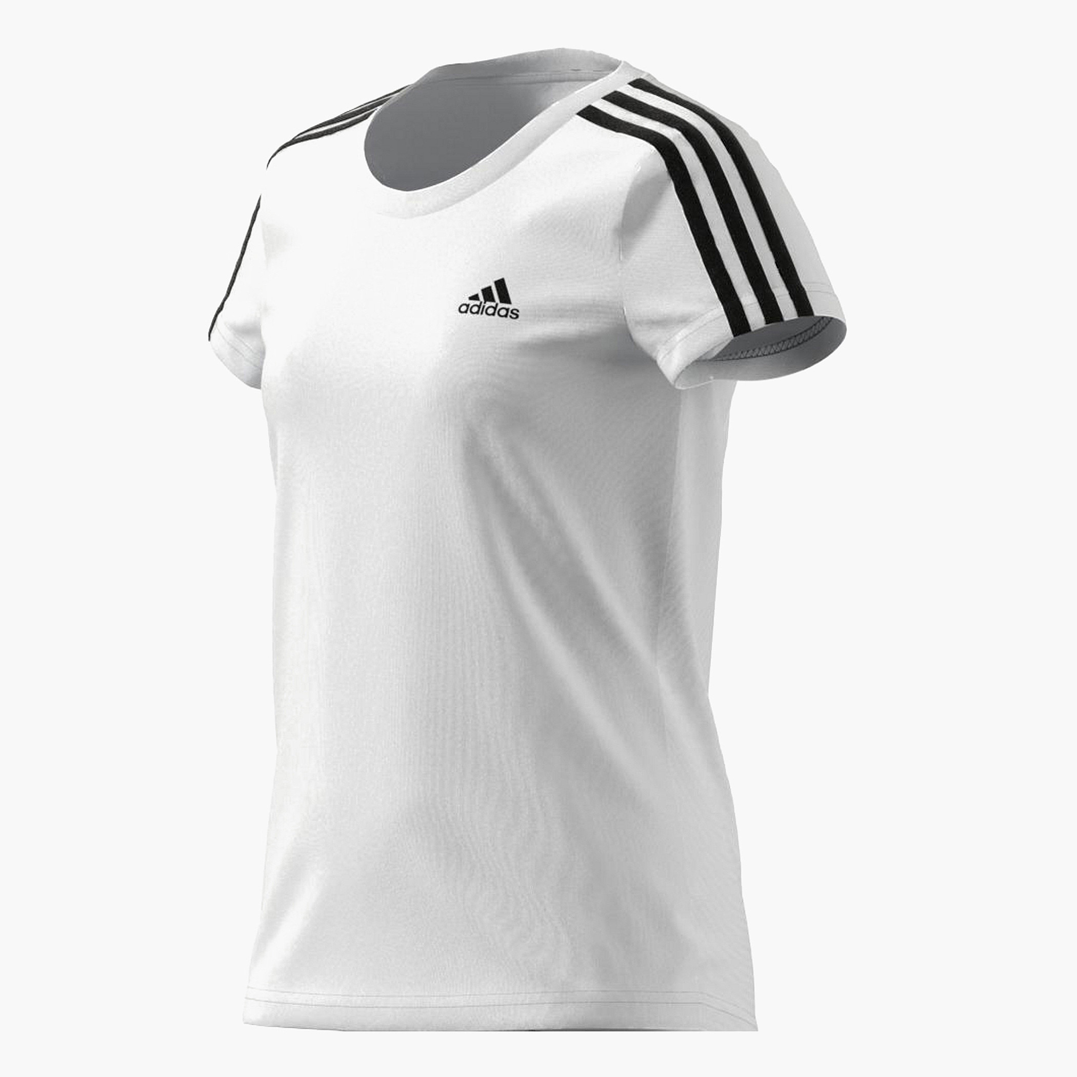 adidas Round Neck T-shirt with Short Sleeves-girls-clothing-tshirts-image-7