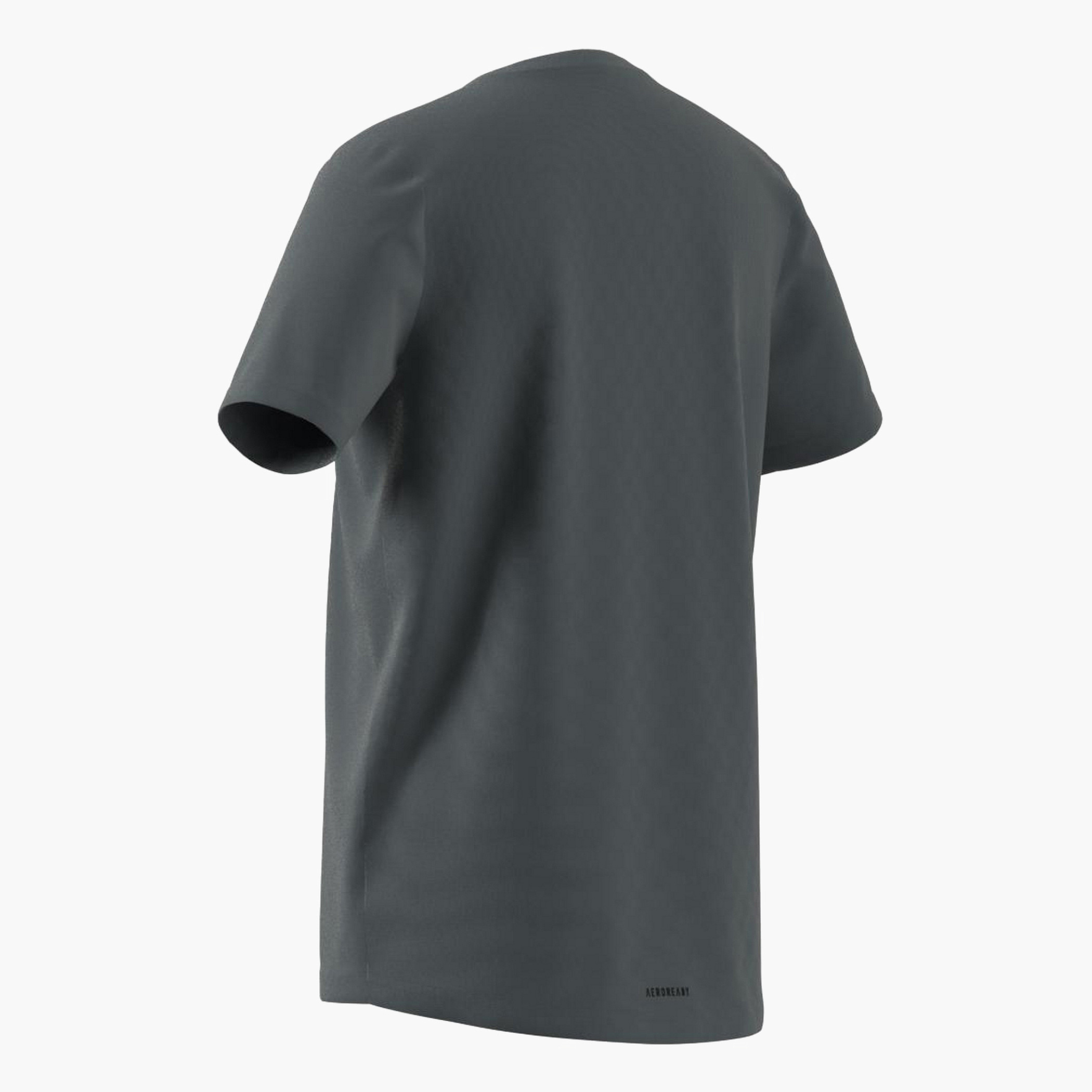 adidas Logo Print T-shirt with Short Sleeves-sports-boys-clothing-tops-image-5