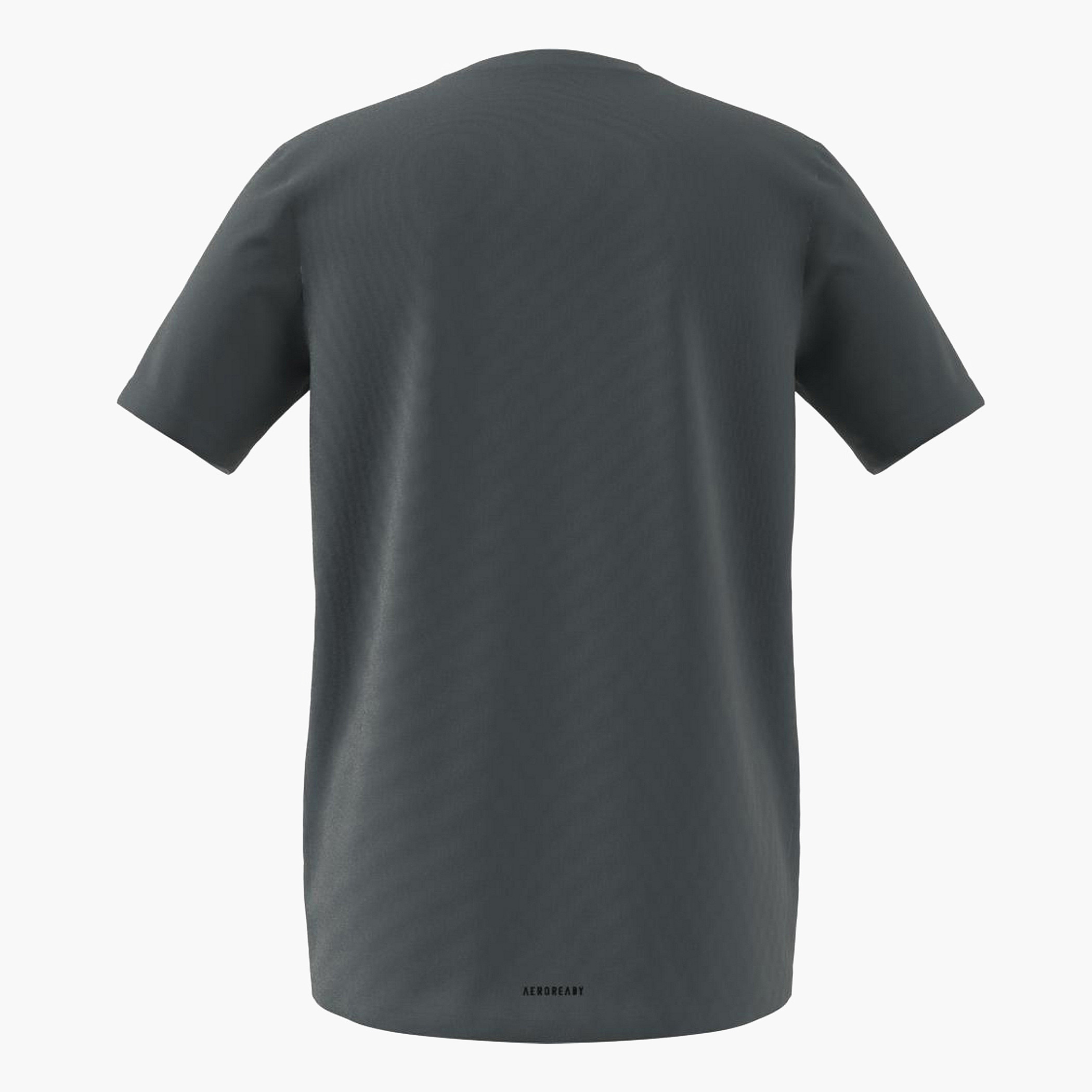 adidas Logo Print T-shirt with Short Sleeves-sports-boys-clothing-tops-image-6