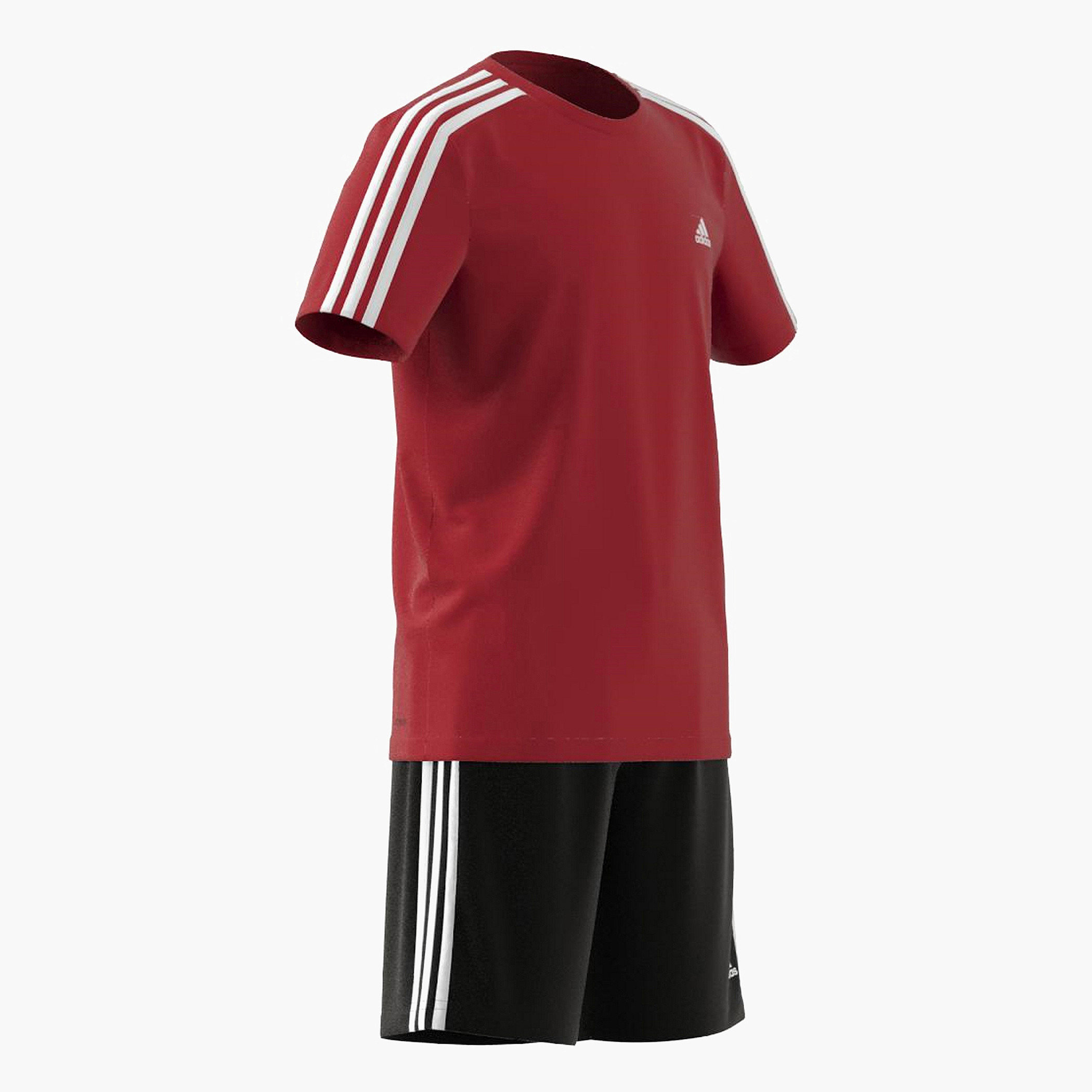 adidas Printed T-shirt and Shorts Set-boys-clothing-sportswear-sets-image-4