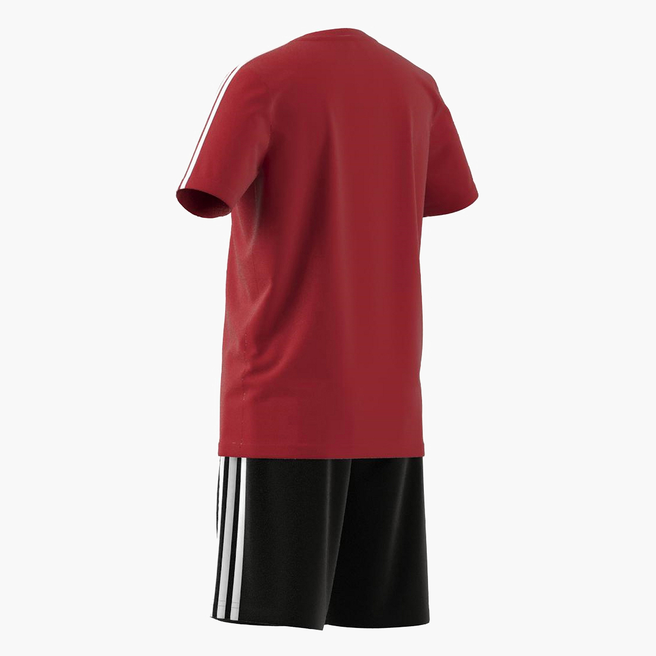 adidas Printed T-shirt and Shorts Set-boys-clothing-sportswear-sets-image-5