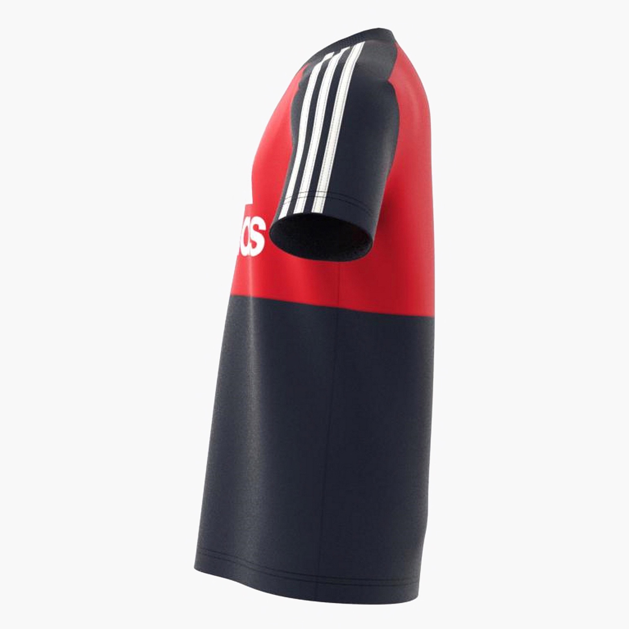 تيشيرت بأكمام قصيرة وشريط جانبي وطبعات شعار من أديداس-sports-boys-clothing-tops-image-2