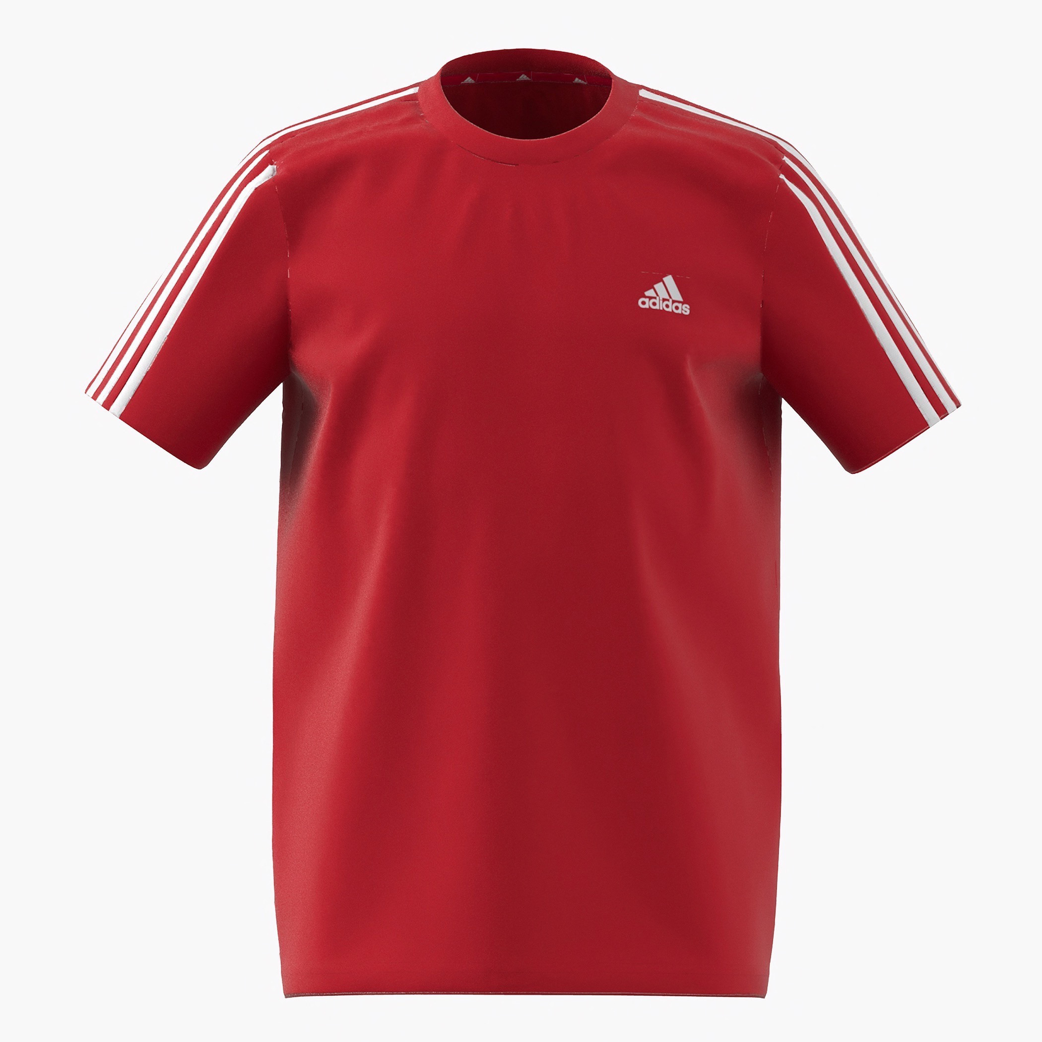adidas Logo Print T-shirt with Short Sleeves and Side Tape Detail-sports-boys-clothing-tops-image-1