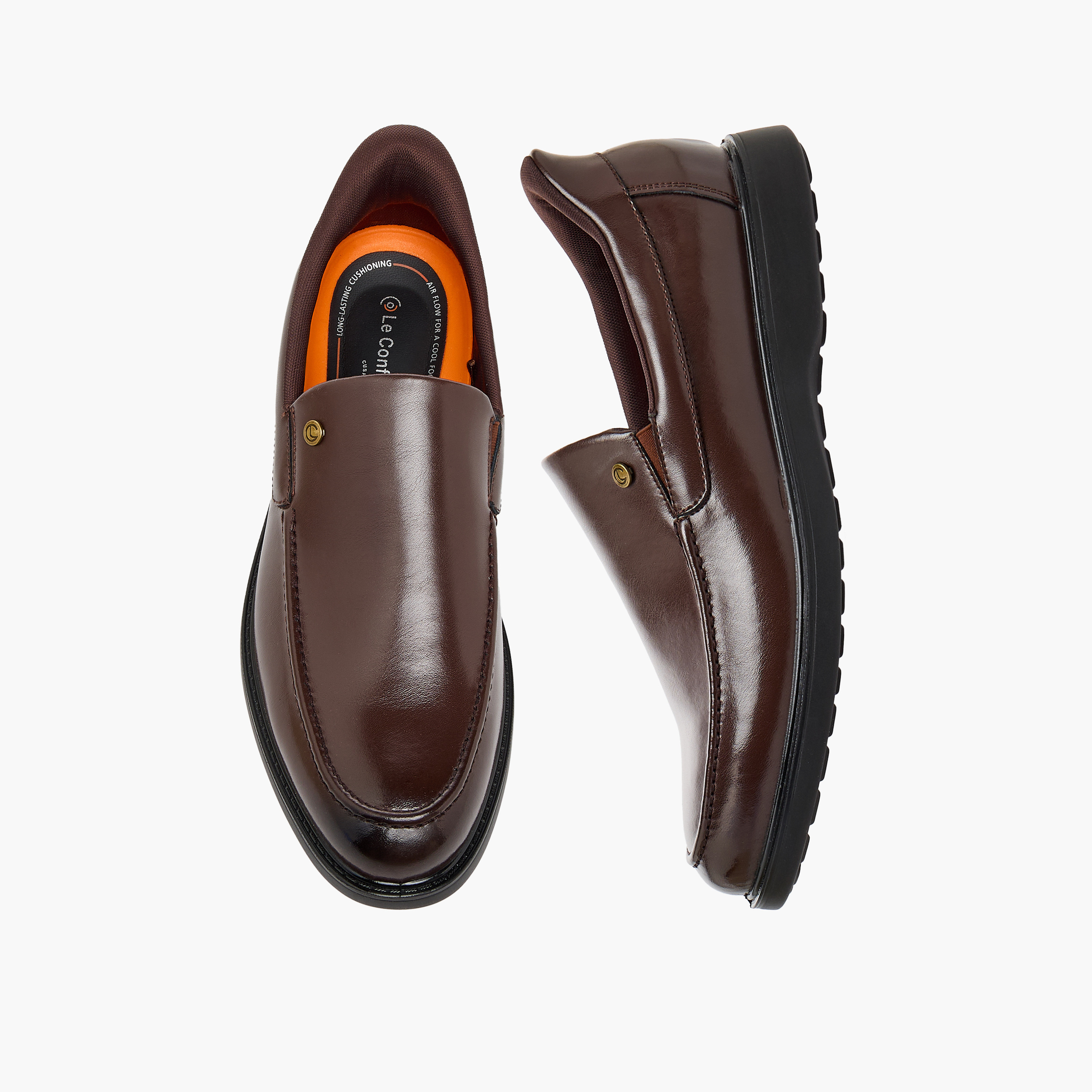 حذاء لوفر جلد سهل الارتداء للرجال من لو كونفورت-men-shoes-formalshoes-image-1