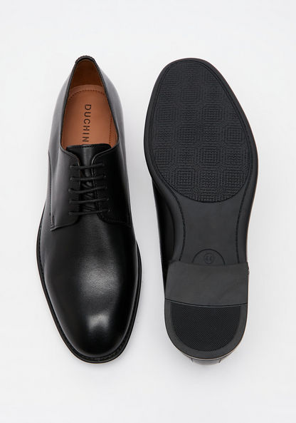 Duchini Men's Derby Shoes with Lace-Up Closure-Men%27s Formal Shoes-image-4