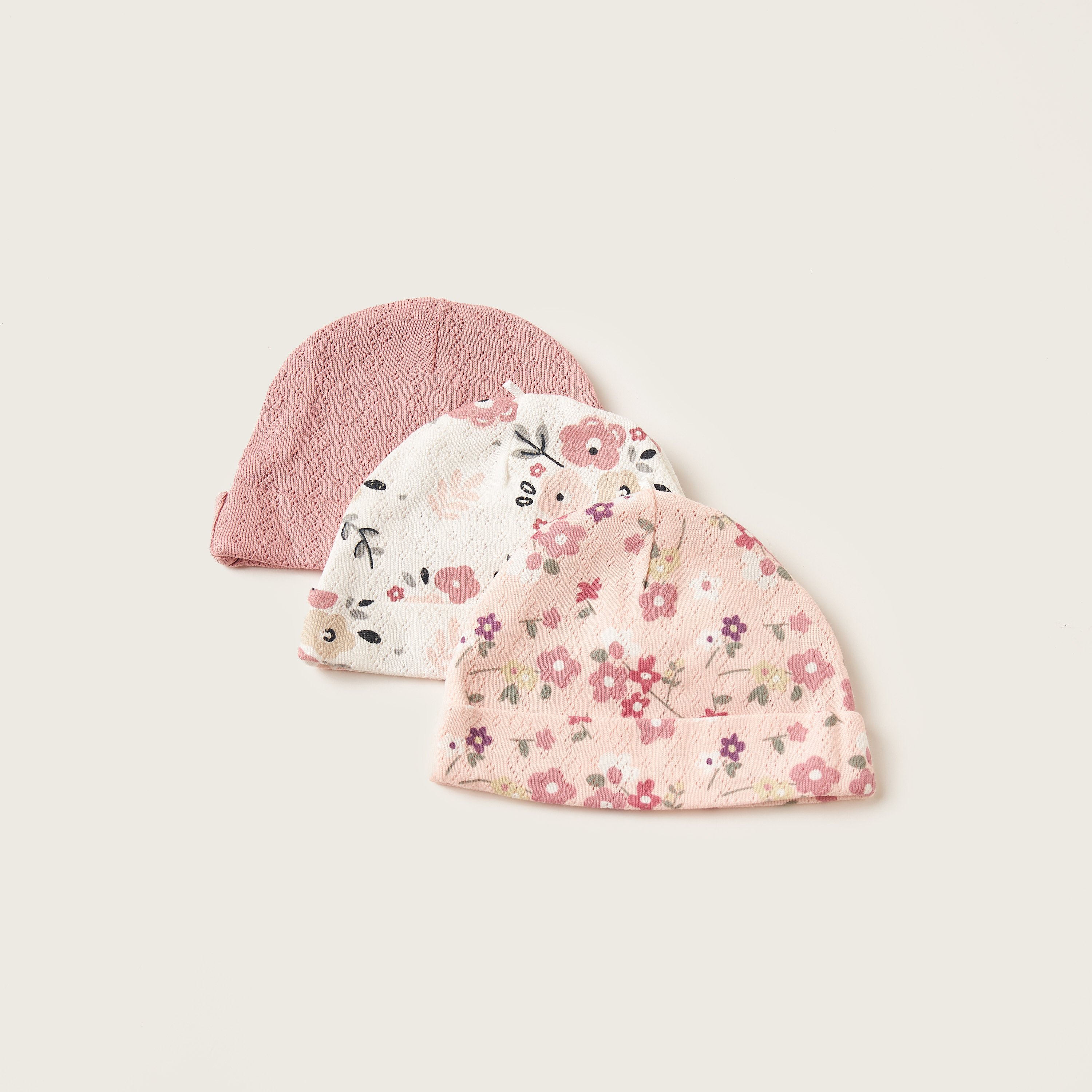 Juniors Assorted Cap - Set of 3-baby-girls-accessories-caps-image-1