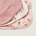 Juniors Floral Print Bib with Snap Button Closure - Set of 3-Bibs and Burp Cloths-thumbnail-1