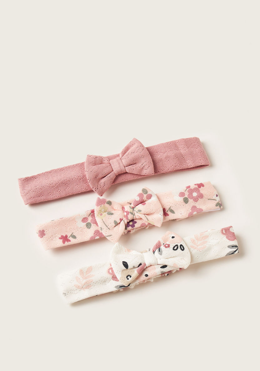 Juniors Bow Accented Headband - Set of 3-Hair Accessories-image-0