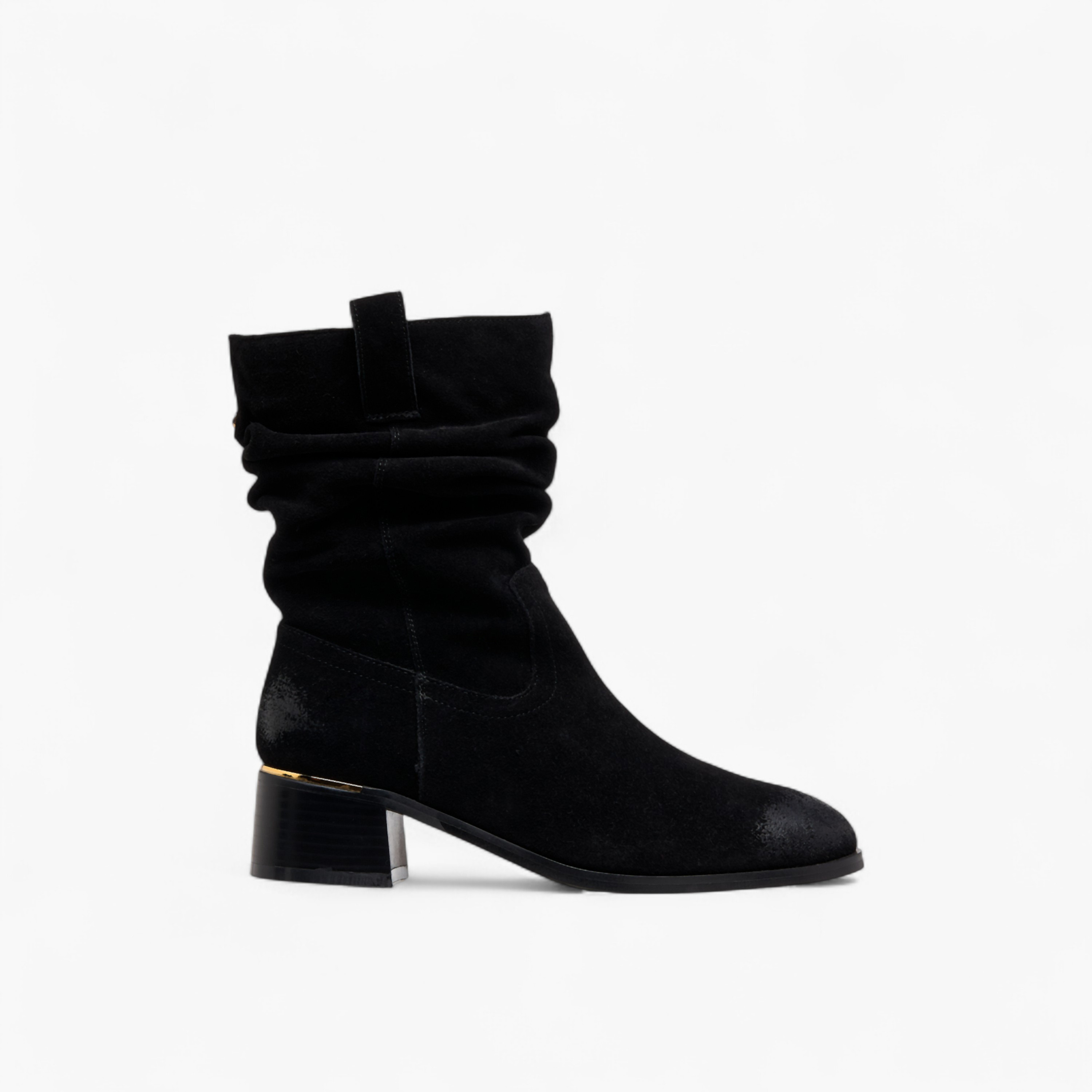 Celeste Women's Ruched Block Heel High Shaft Boots-women-winterwear-boots-image-3