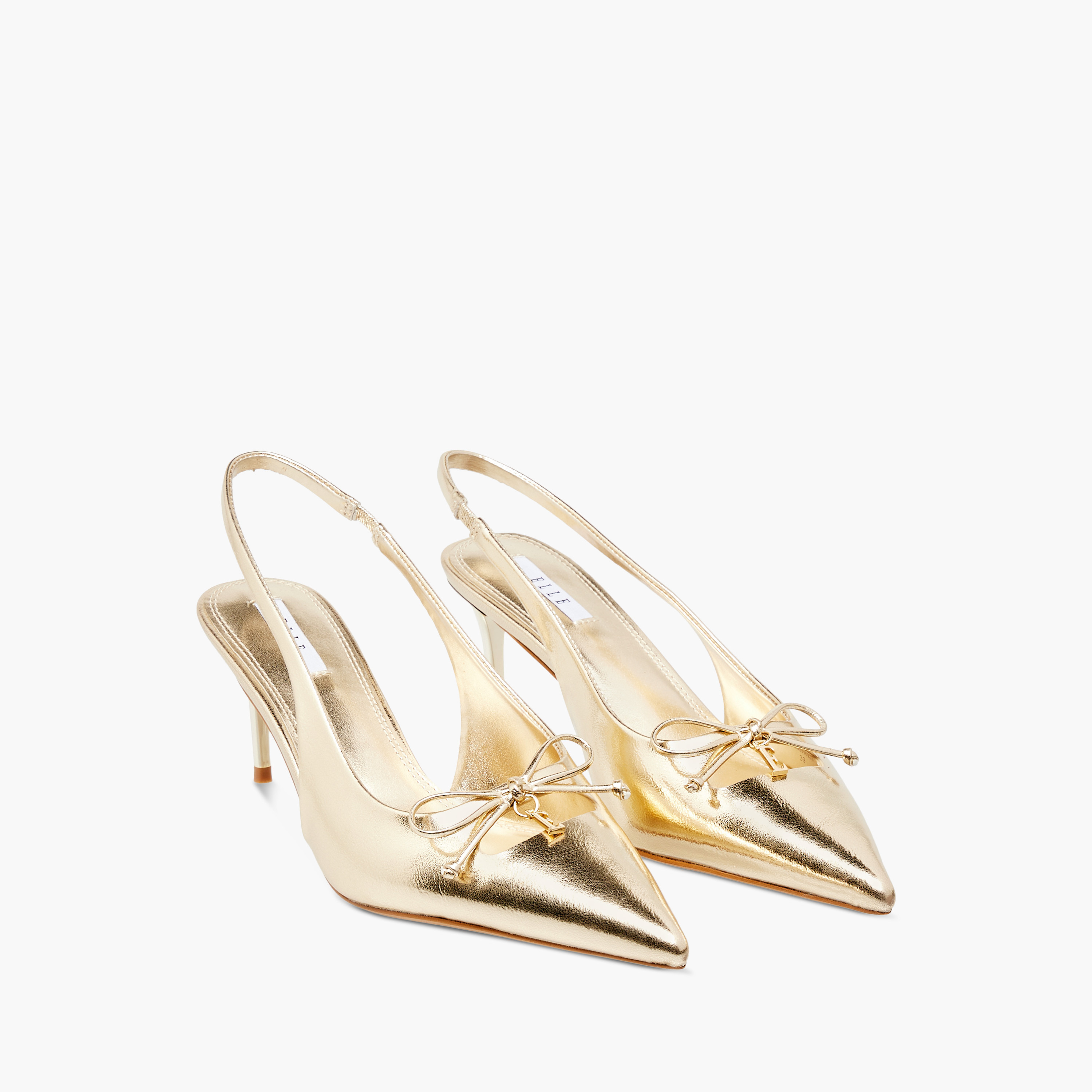 Elle Women's Textured Slingback Shoes with Stiletto Heels-women-shoes-sandals-heeled-image-1