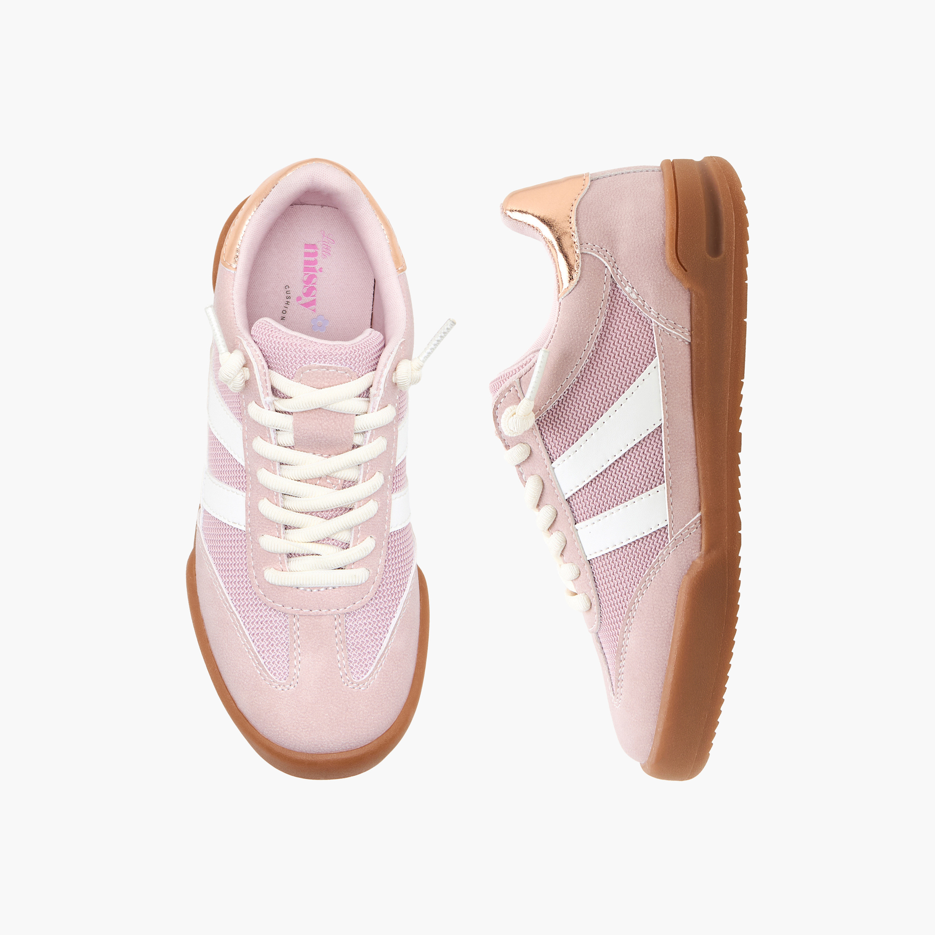 Little Missy Girls Lace-Up Ankle Sneakers-girls-shoes-sneakers-image-1