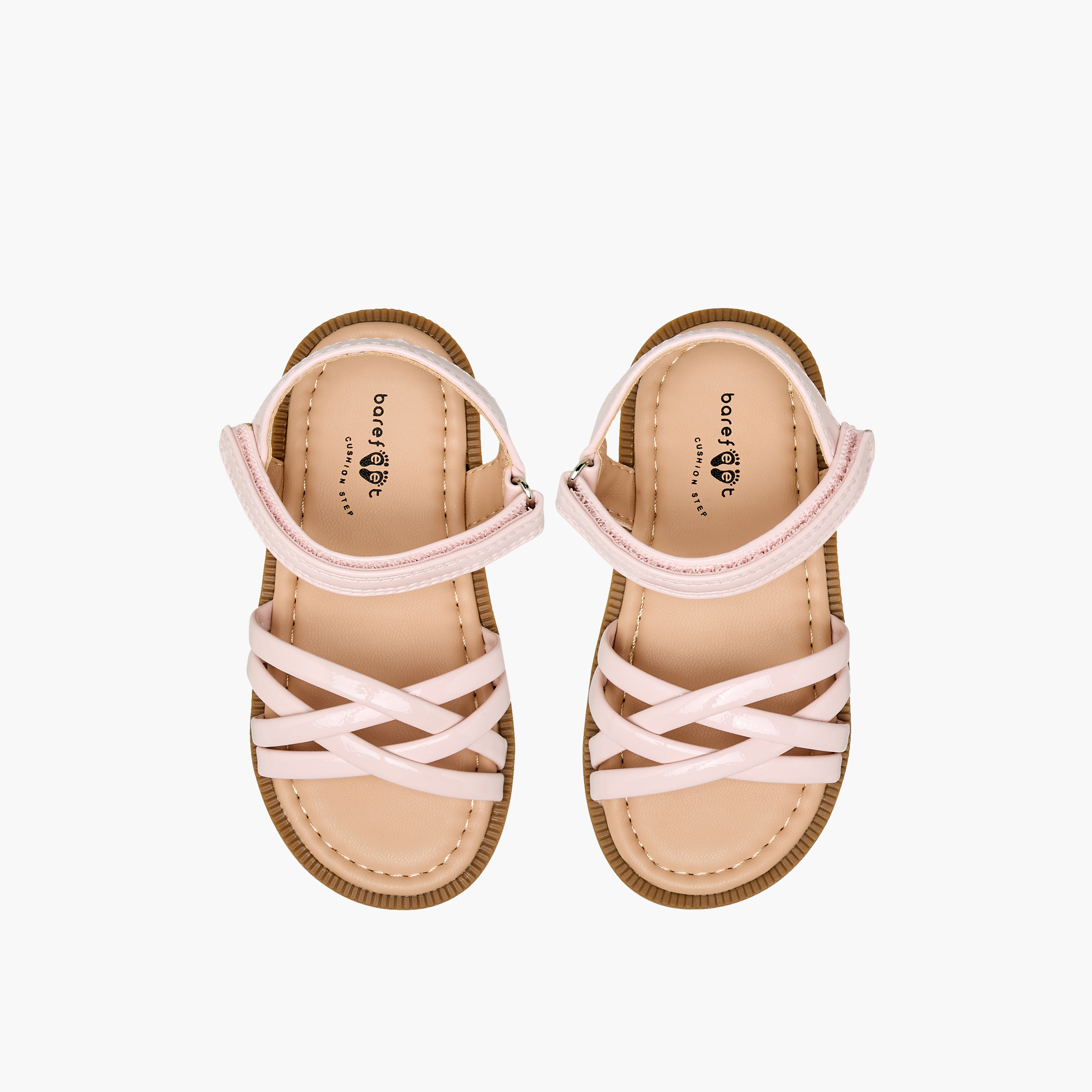 Barefeet Girls Hook & Loop Strap Sandals-girls-shoes-sandals-image-1
