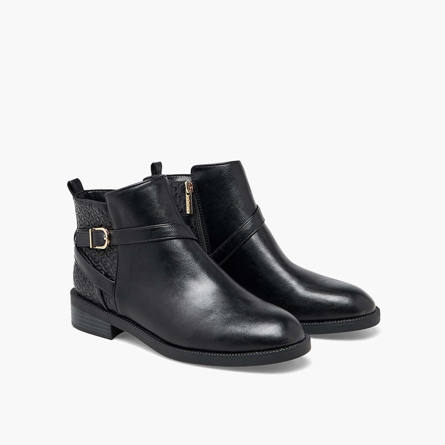 Celeste Women Monogram Print Ankle Boots-women-shoes-boots-image-1