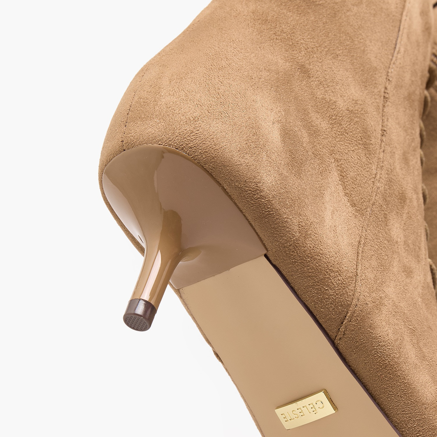 بوت بطول الكاحل وكعب صغير ورباط إغلاق للنساء من سيليست-women-shoes-boots-image-6