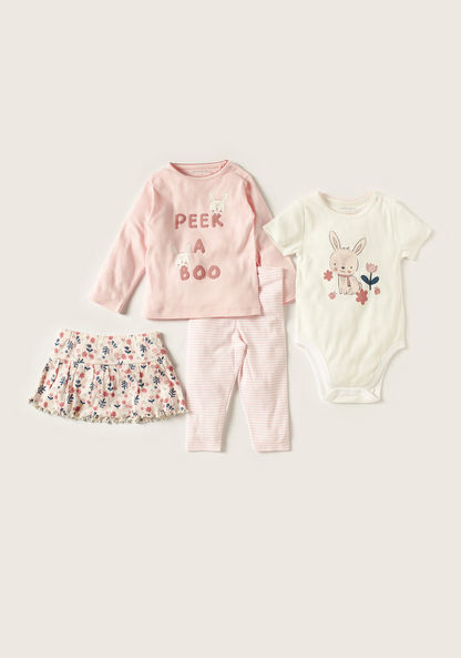 Juniors 4-Piece Printed Clothing Gift Set-Clothes Sets-image-0
