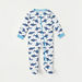 Juniors Shark Print Closed Feet Sleepsuit with Zip Closure-Sleepsuits-thumbnailMobile-0