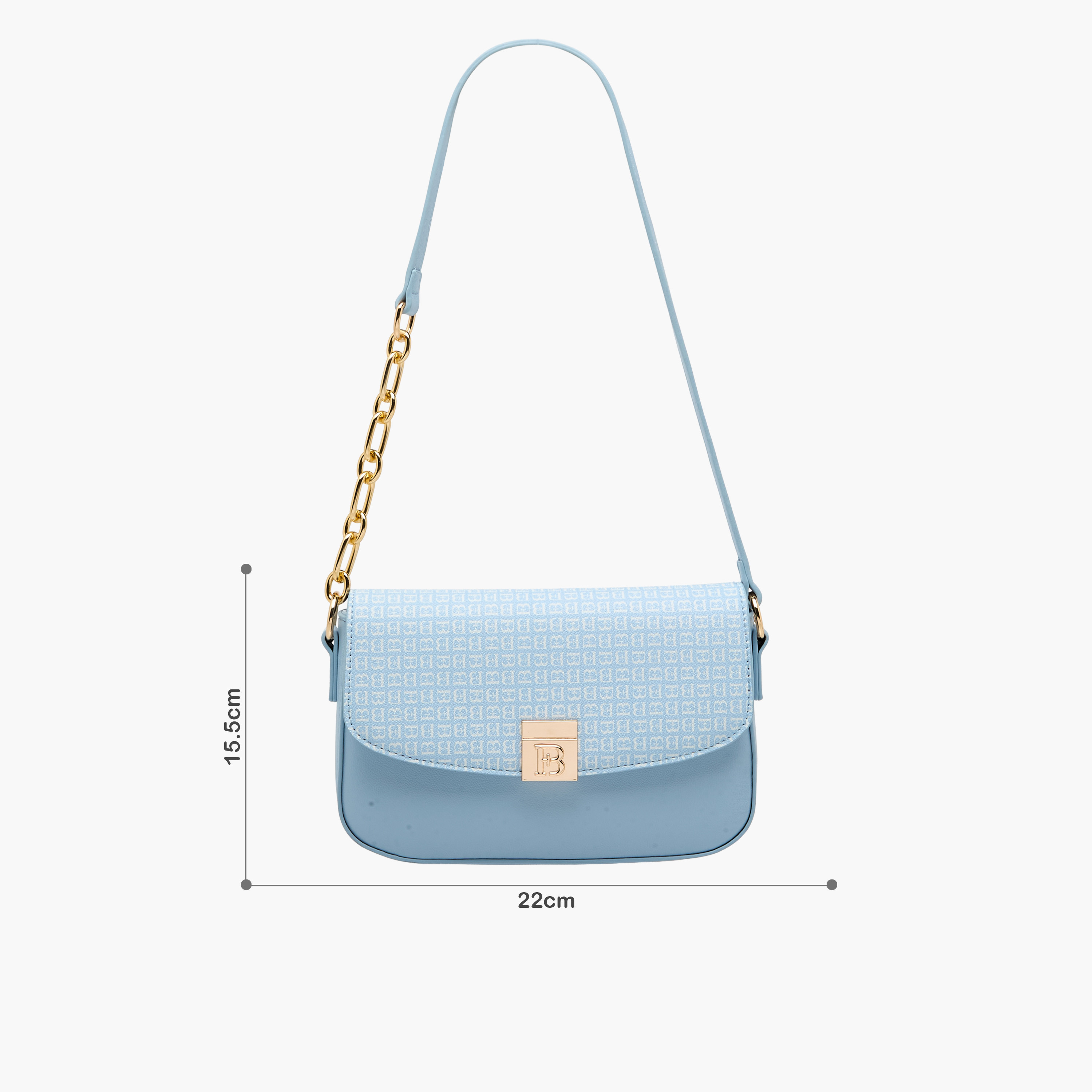 Flora Bella Monogram Print Shoulder Bag with Magnetic Button Closure-women-bagsandwallets-handbags-image-2
