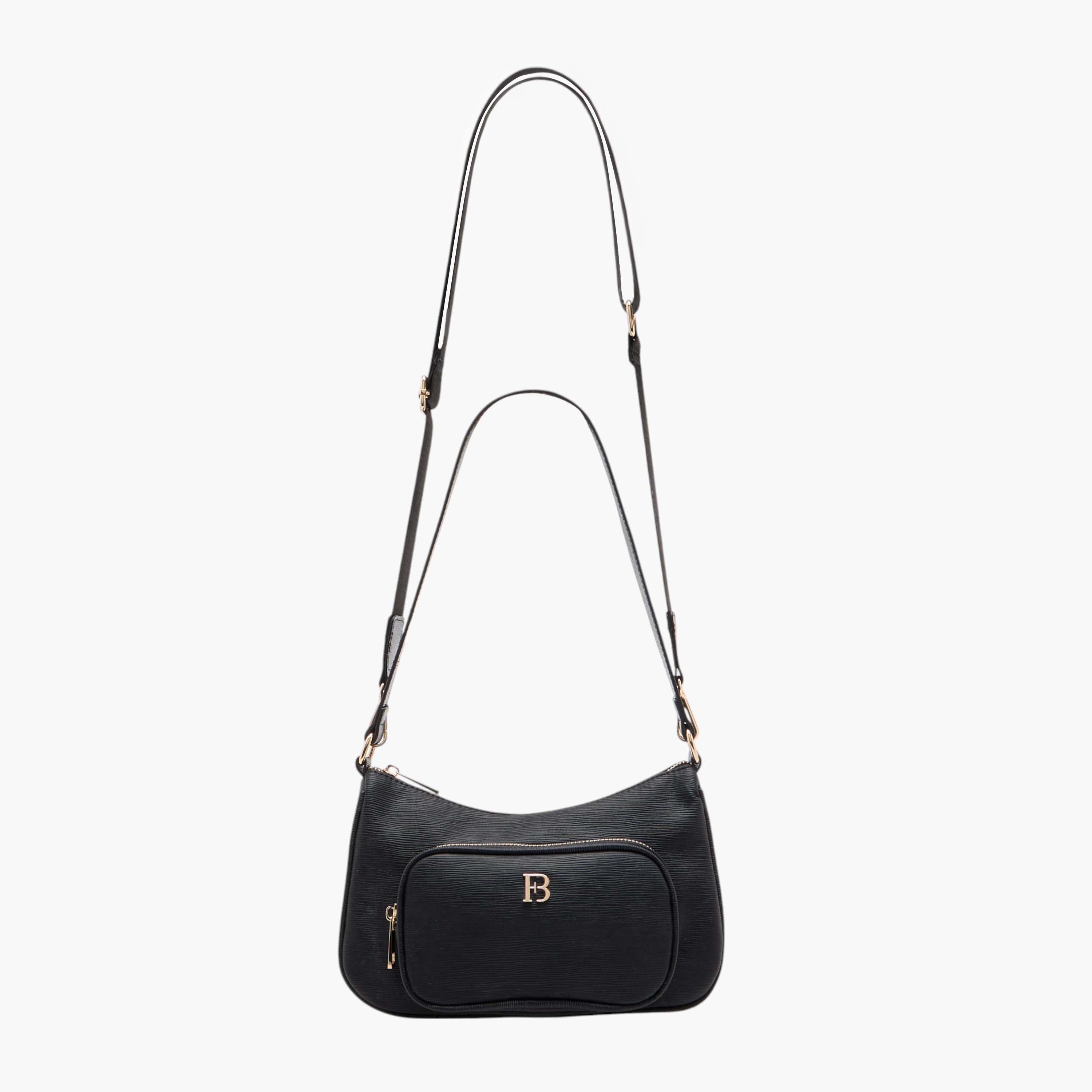 Flora Bella Textured Crossbody Bag with Detachable Strap and Zip Closure-women-bagsandwallets-handbags-image-2