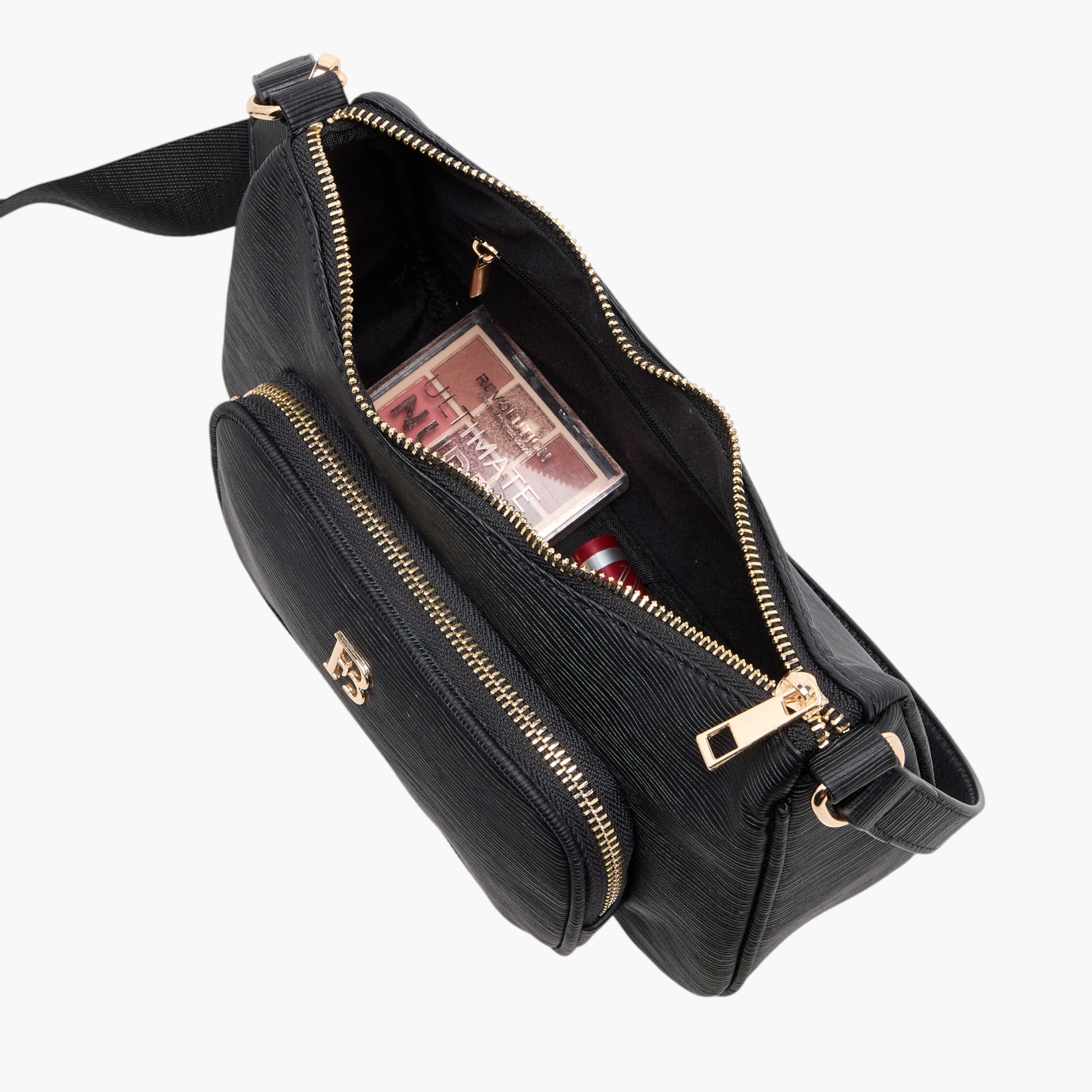 Flora Bella Textured Crossbody Bag with Detachable Strap and Zip Closure-women-bagsandwallets-handbags-image-7