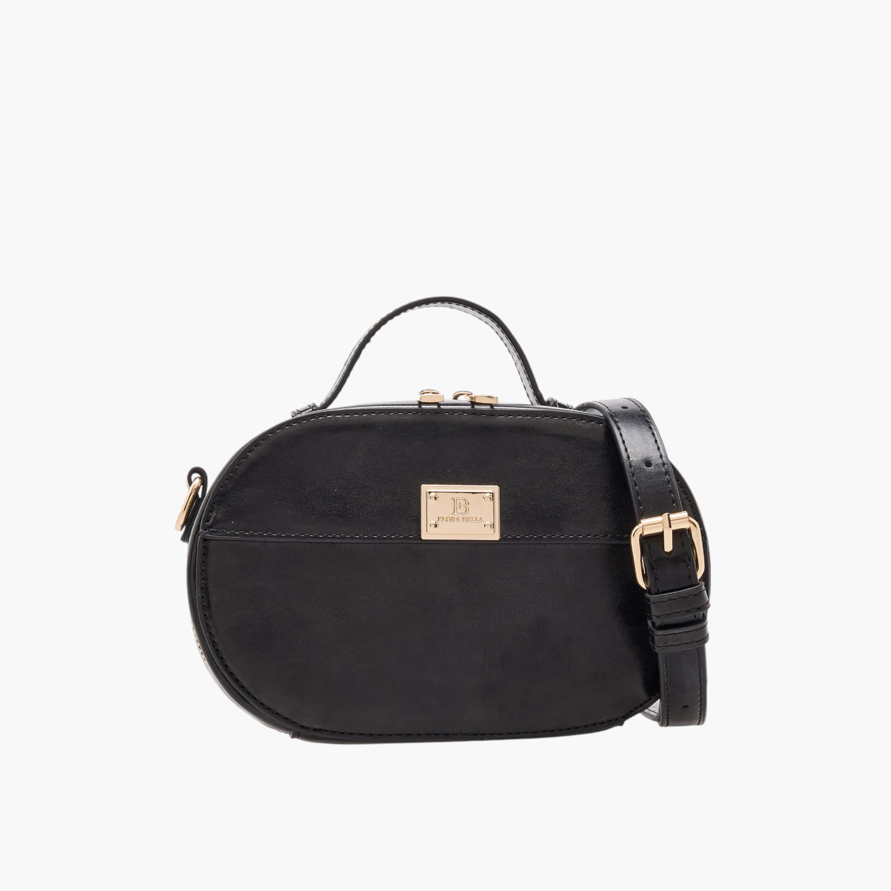 Flora Bella Solid Crossbody Bag with Zip Closure and Detachable Strap-women-bagsandwallets-handbags-image-1