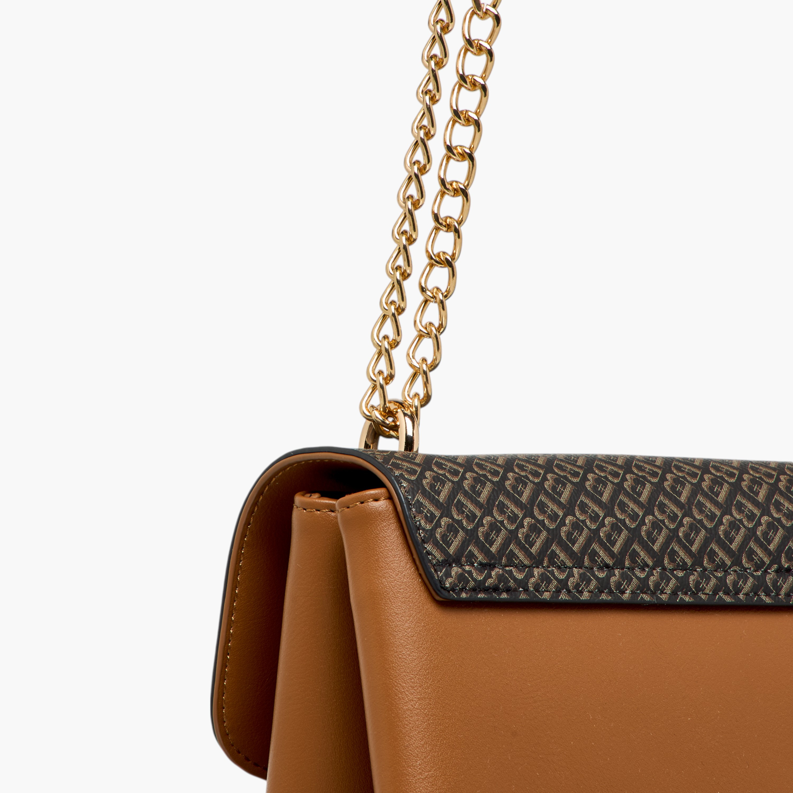 Flora Bella Monogram Print Crossbody Bag with Chain Strap and Flap Closure-women-bagsandwallets-handbags-image-7