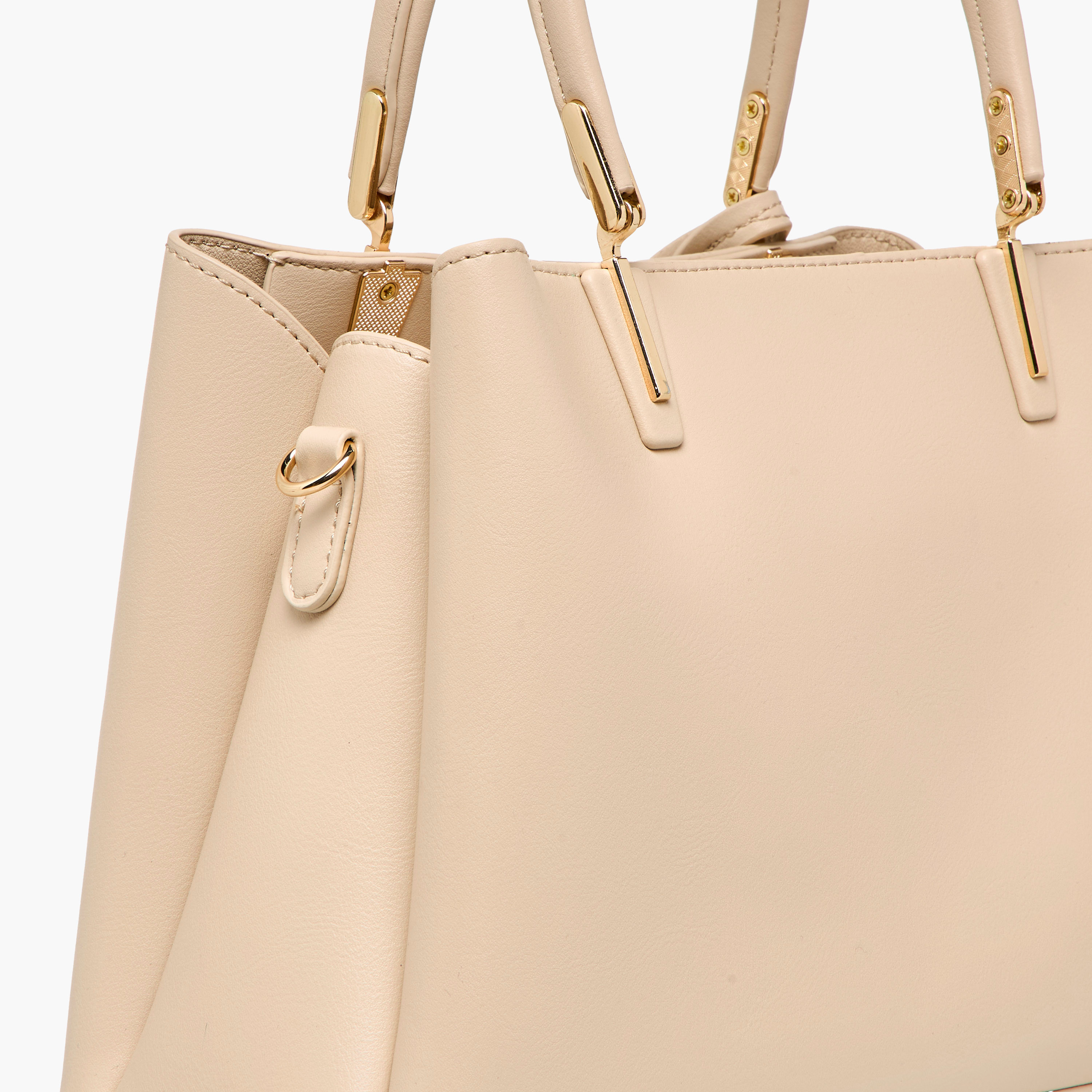 Flora Bella Solid Tote Bag with Detachable Strap and Zip Closure-women-bagsandwallets-handbags-image-6