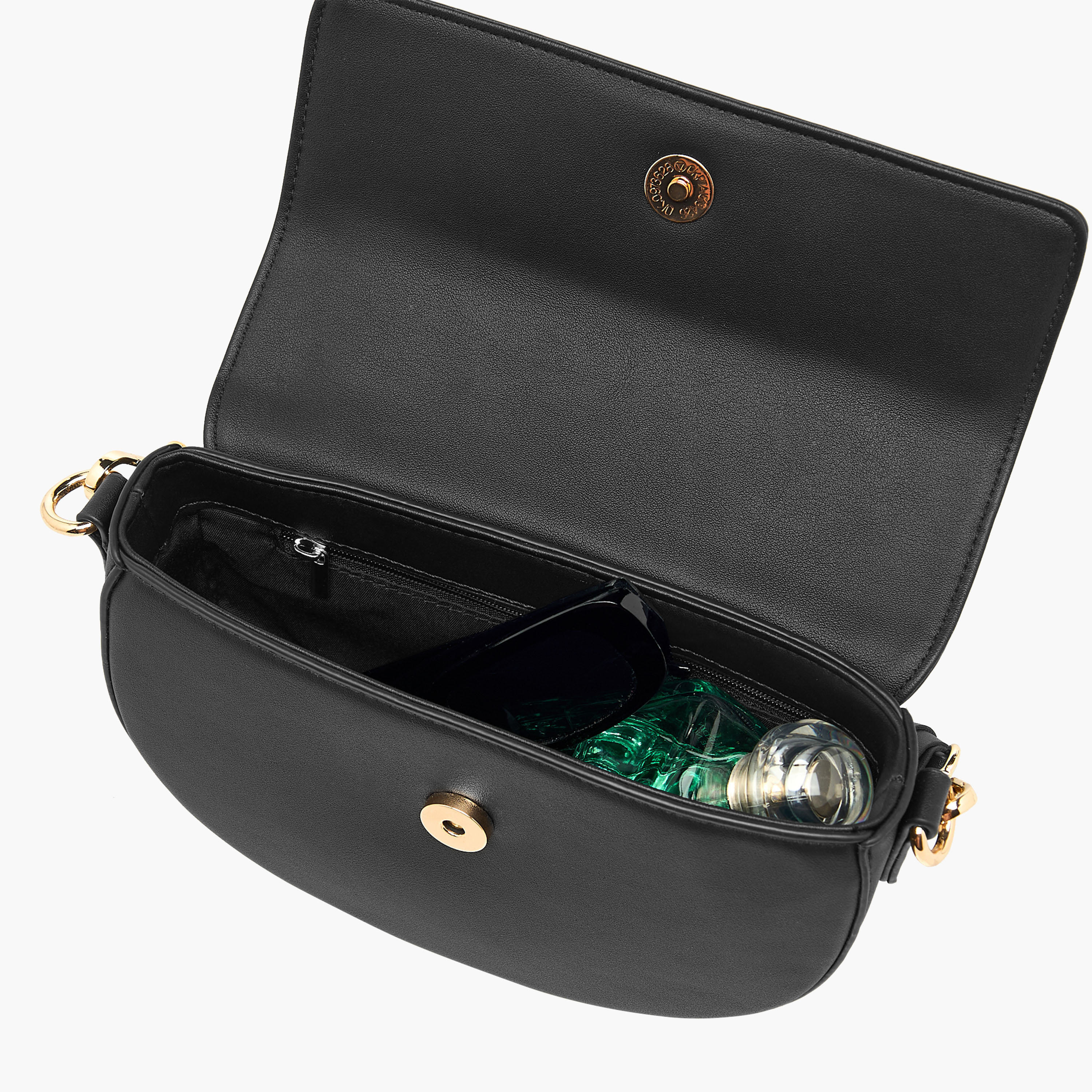 شنطة كروس بودي سادة بحزام قابل للفصل وزر إغلاق من فلورا بيلا-women-bagsandwallets-handbags-image-5