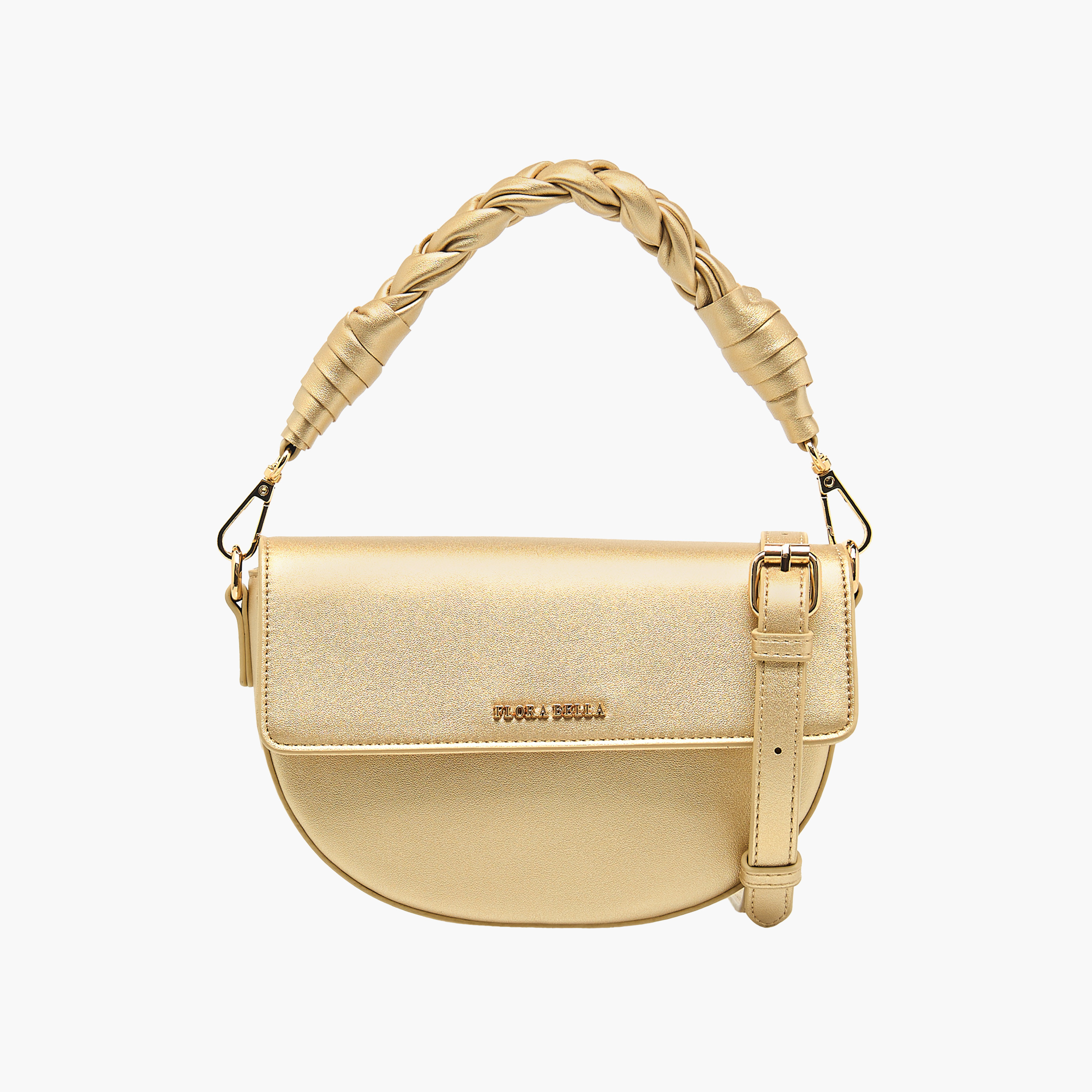 Flora Bella Solid Crossbody Bag with Detachable Strap and Button Closure-women-bagsandwallets-handbags-image-1