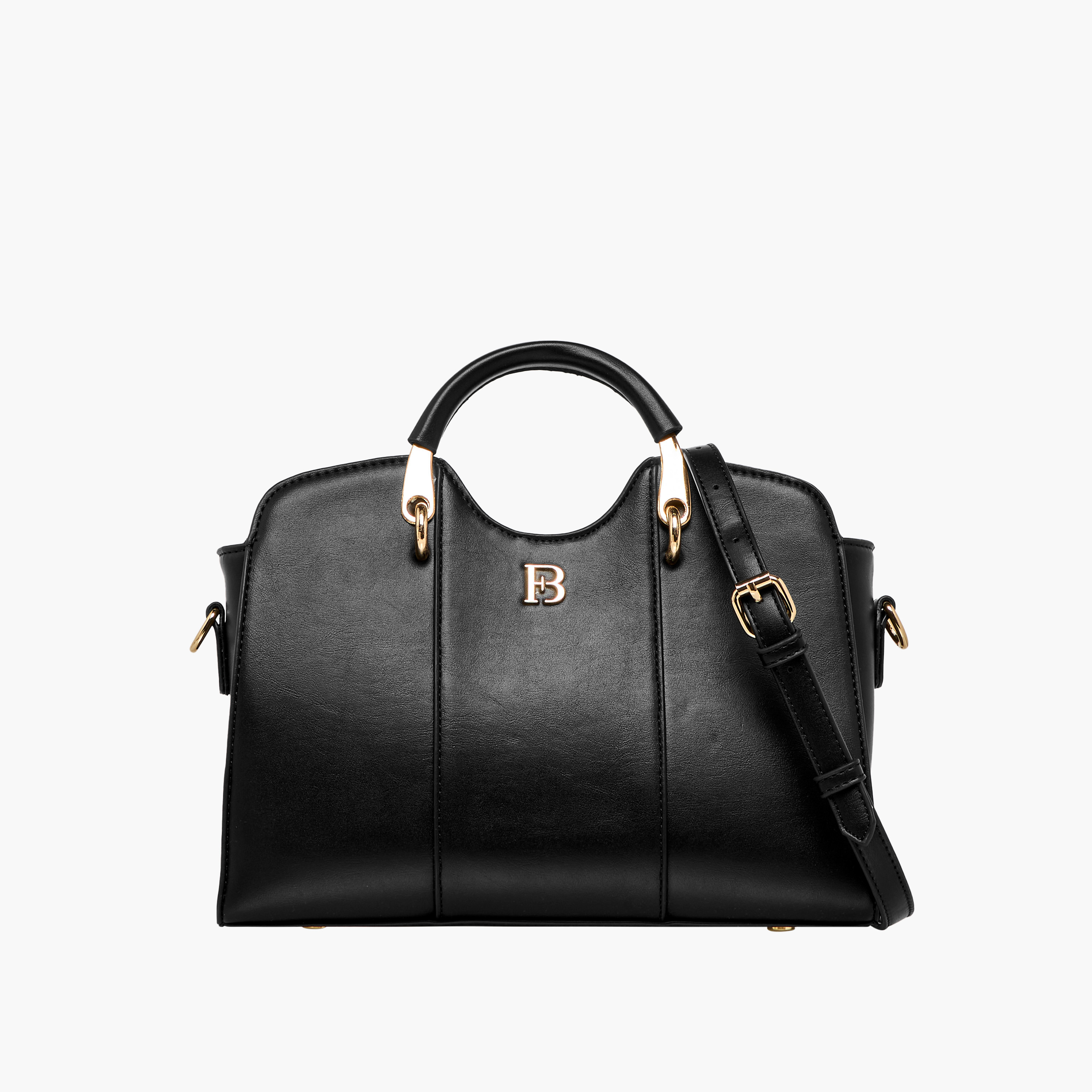 Flora Bella Solid Tote Bag with Detachable Strap and Zip Closure-women-bagsandwallets-handbags-image-1