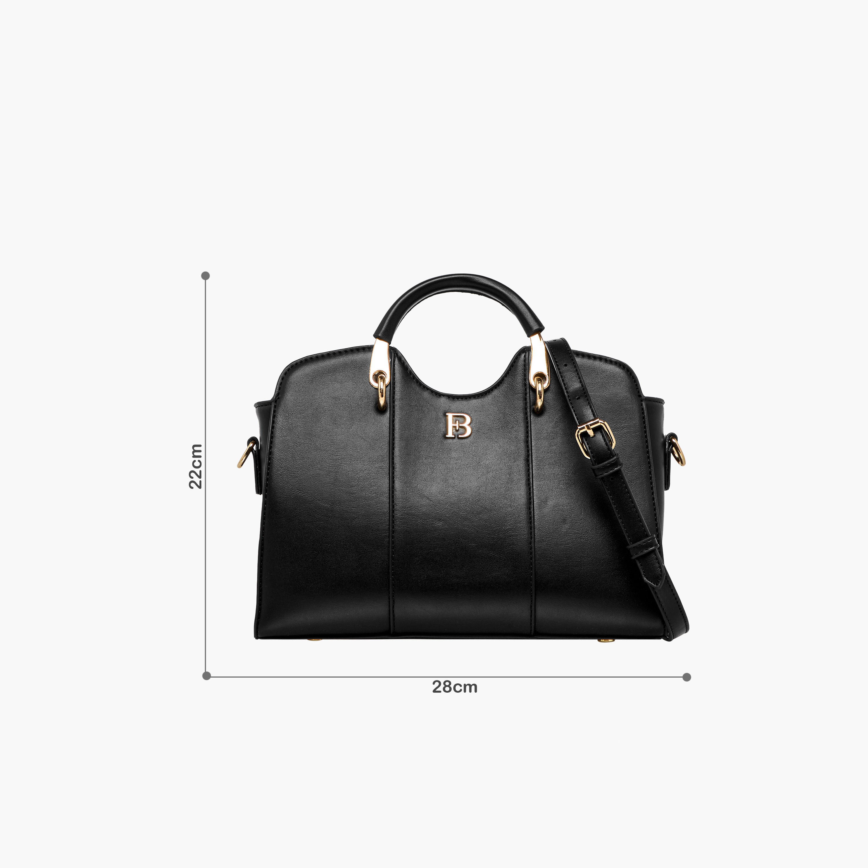 Flora Bella Solid Tote Bag with Detachable Strap and Zip Closure-women-bagsandwallets-handbags-image-2