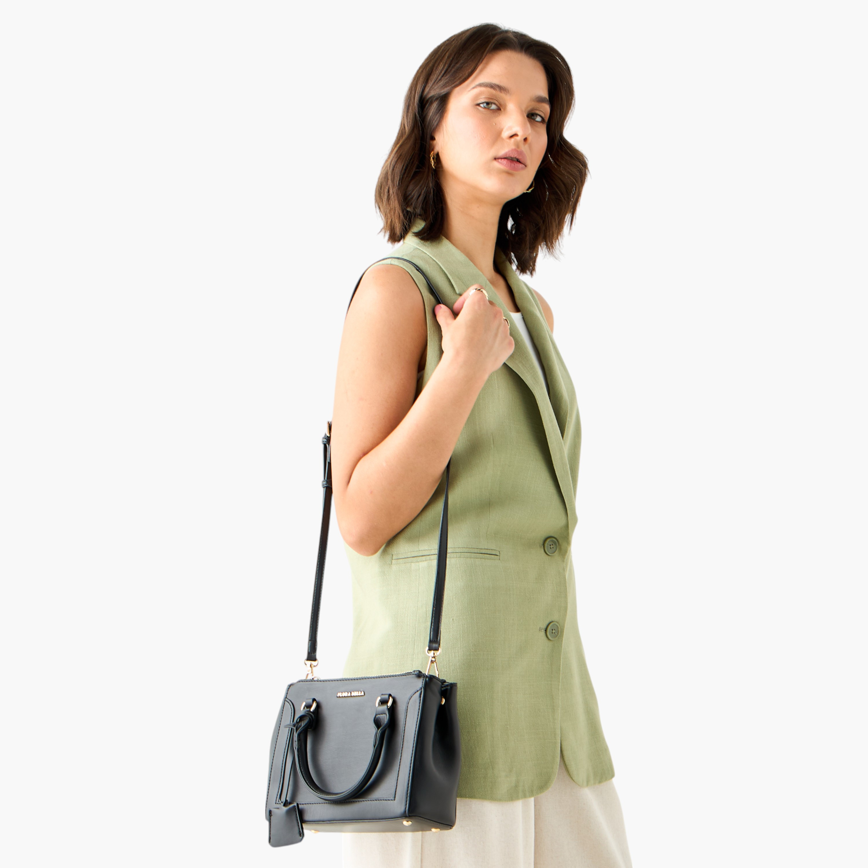 Flora Bella Solid Tote Bag with Top Handles and Detachable Strap-women-bagsandwallets-handbags-image-3