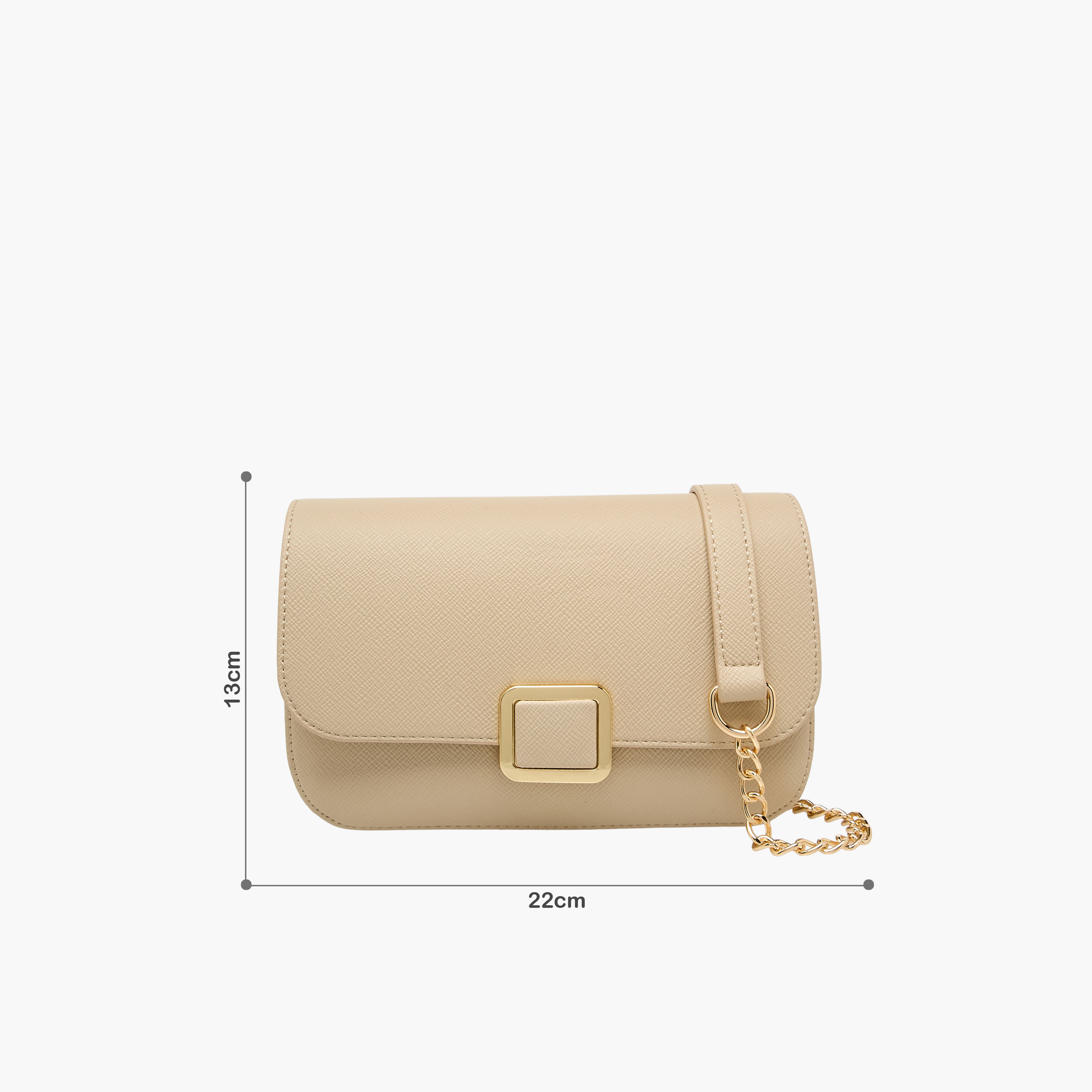 شنطة كروسبودي بارزة الملمس بحزام سلسلة قابل للفصل من فلورا بيلا-women-bagsandwallets-handbags-image-2